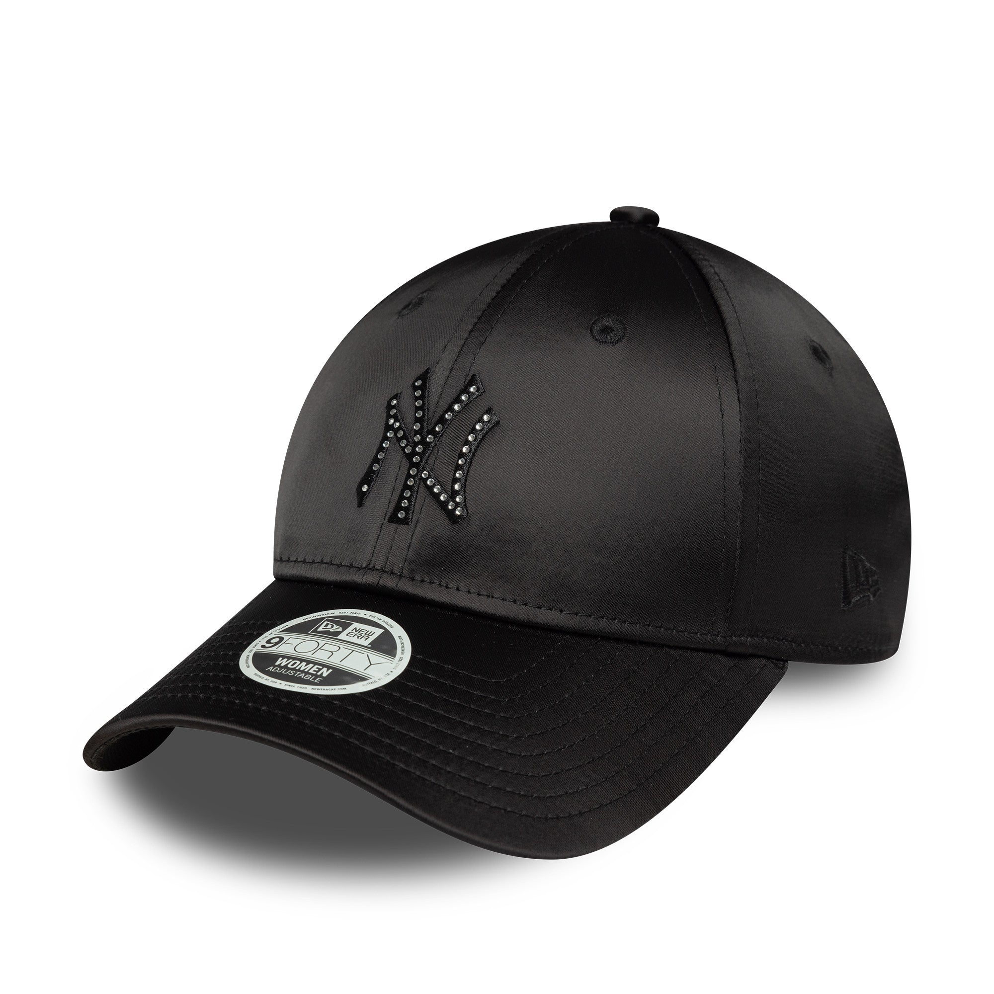 New York Yankees MLB Satin Rhinestone Black 9FORTY Adjustable Cap