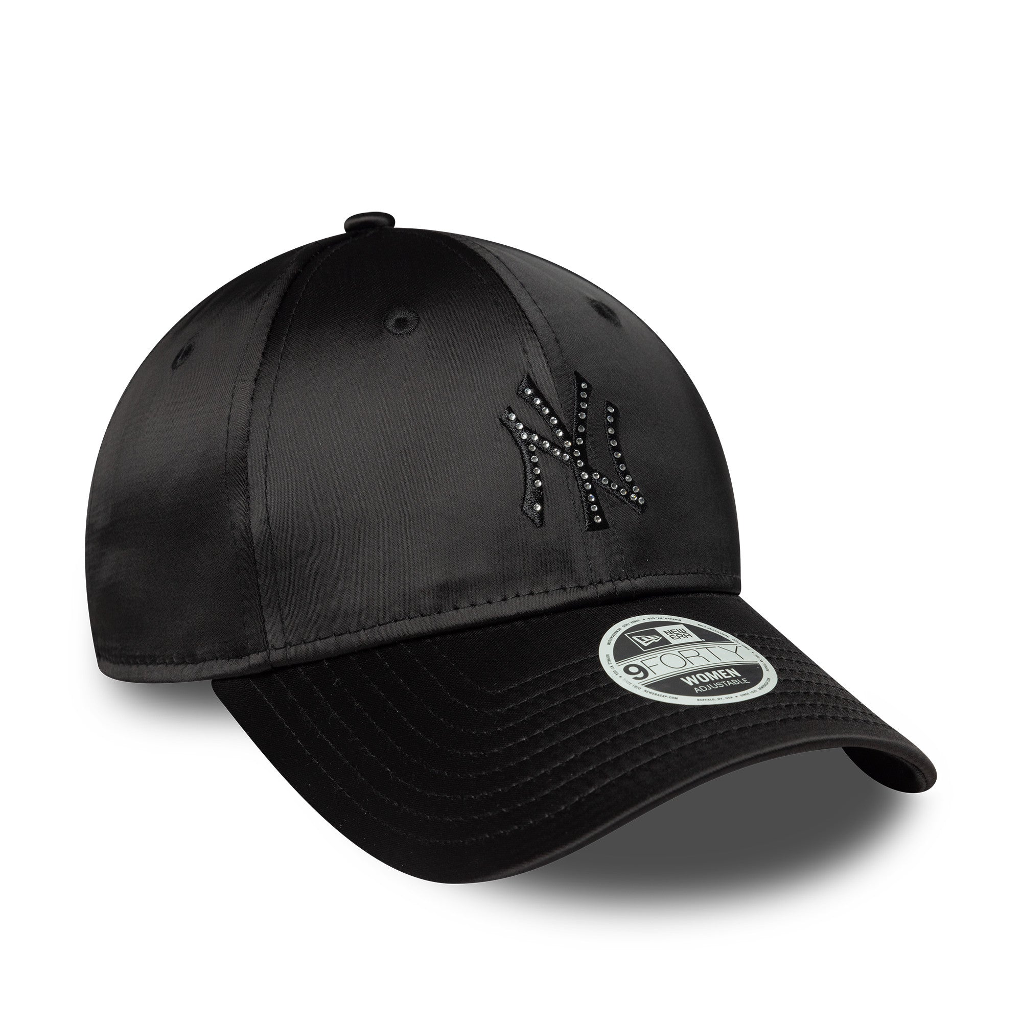 New York Yankees MLB Satin Rhinestone Black 9FORTY Adjustable Cap