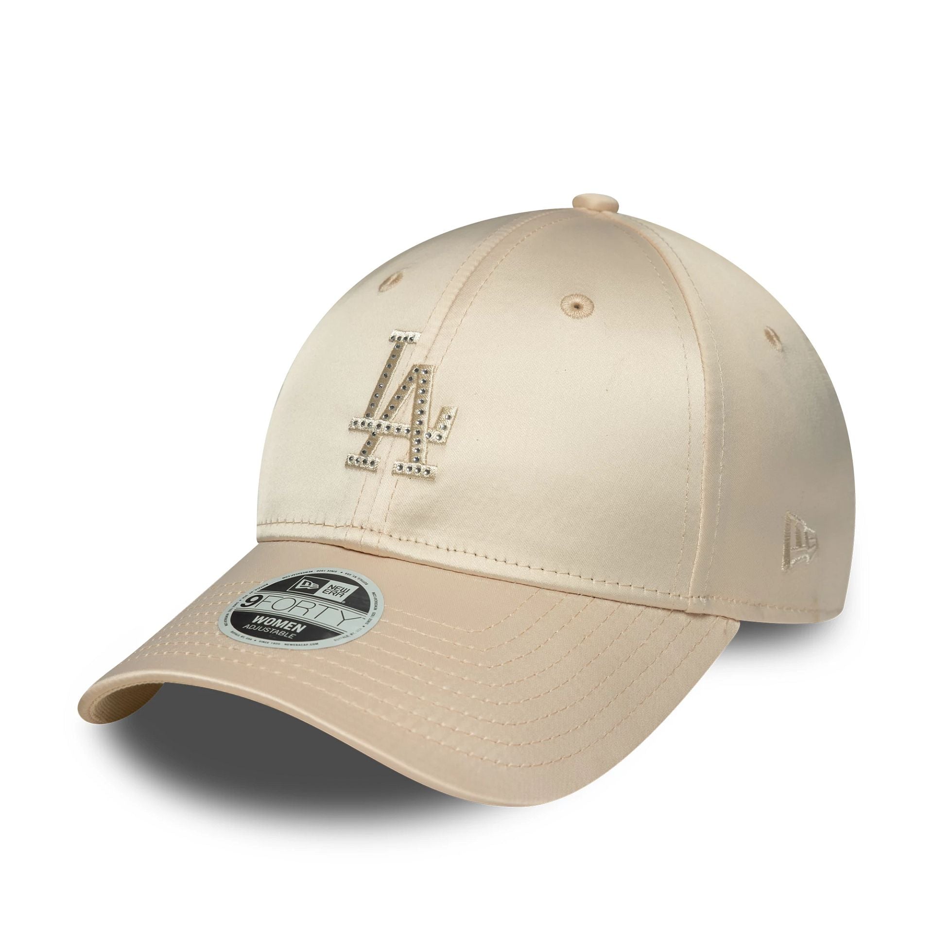 LA Dodgers MLB Satin Rhinestone Cream 9FORTY Adjustable Cap