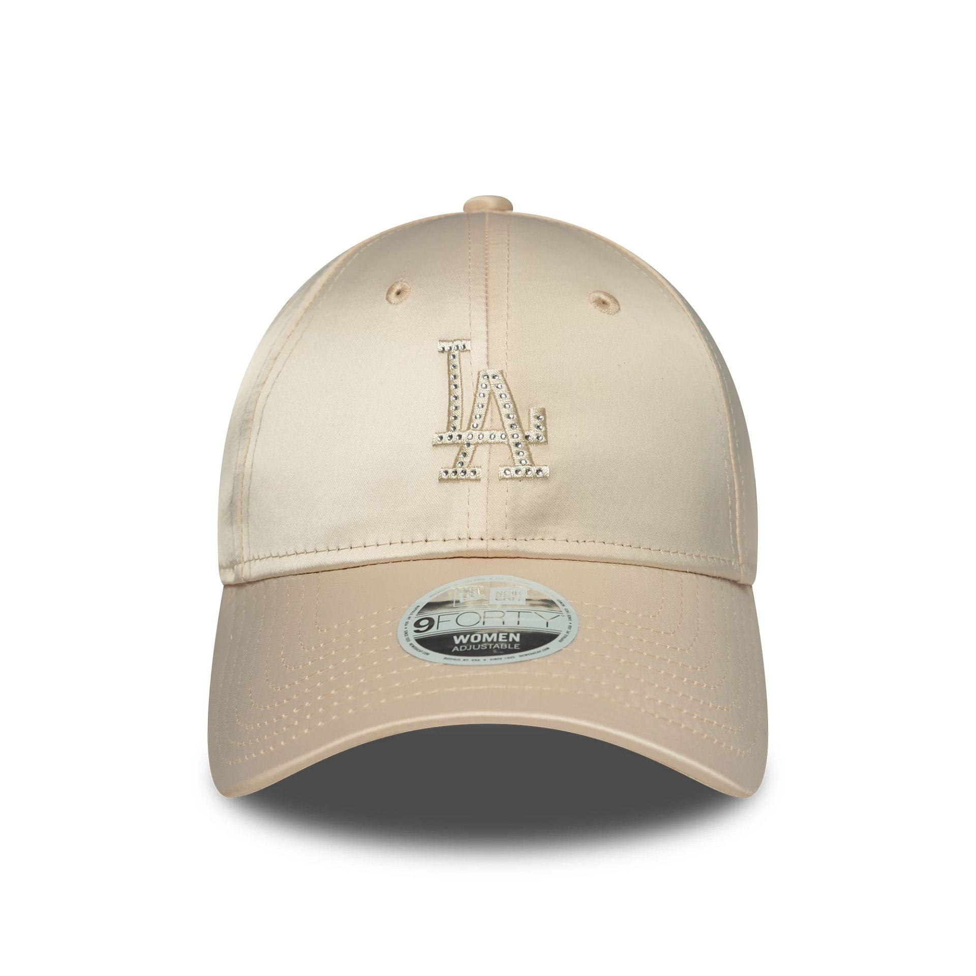 LA Dodgers MLB Satin Rhinestone Cream 9FORTY Adjustable Cap
