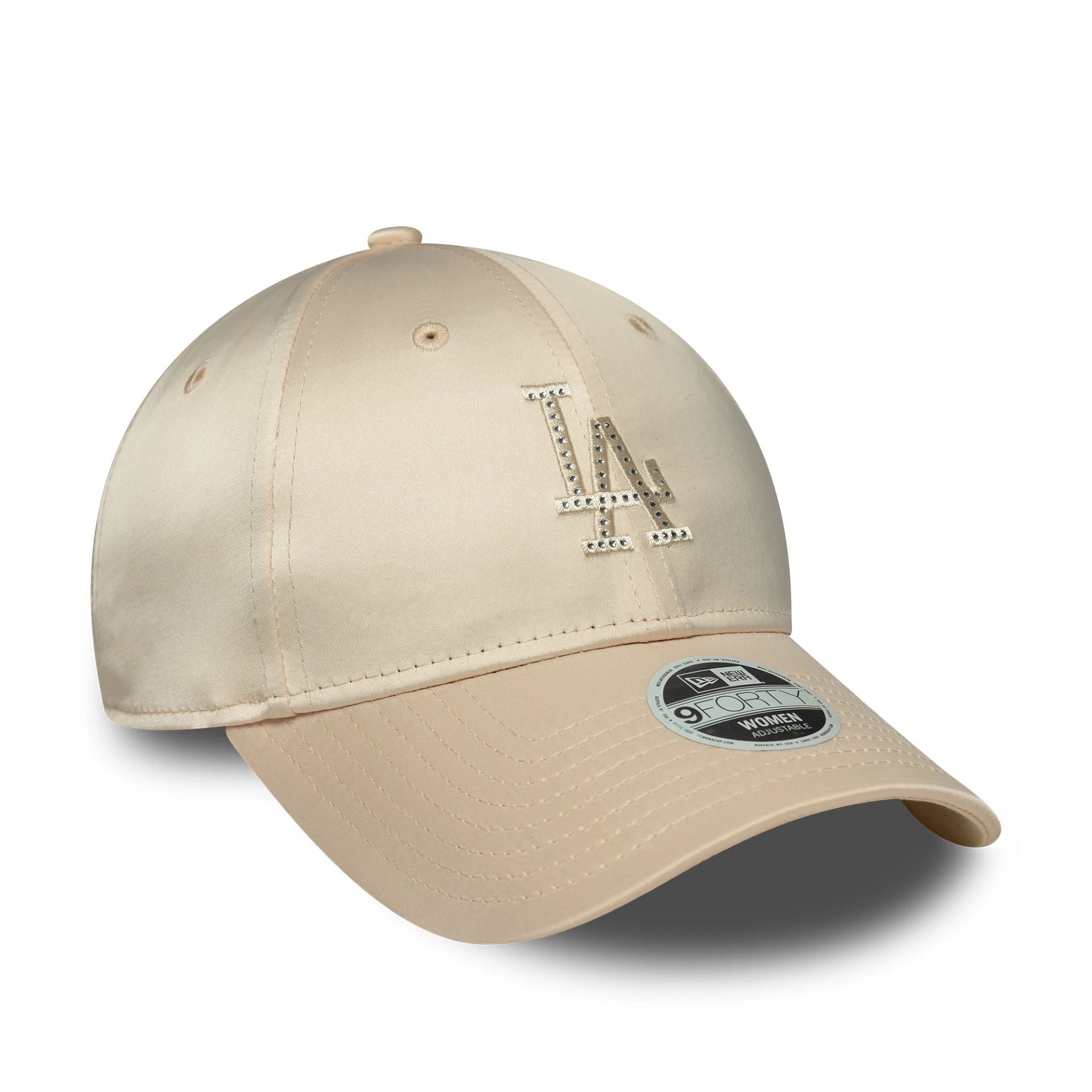 LA Dodgers MLB Satin Rhinestone Cream 9FORTY Adjustable Cap