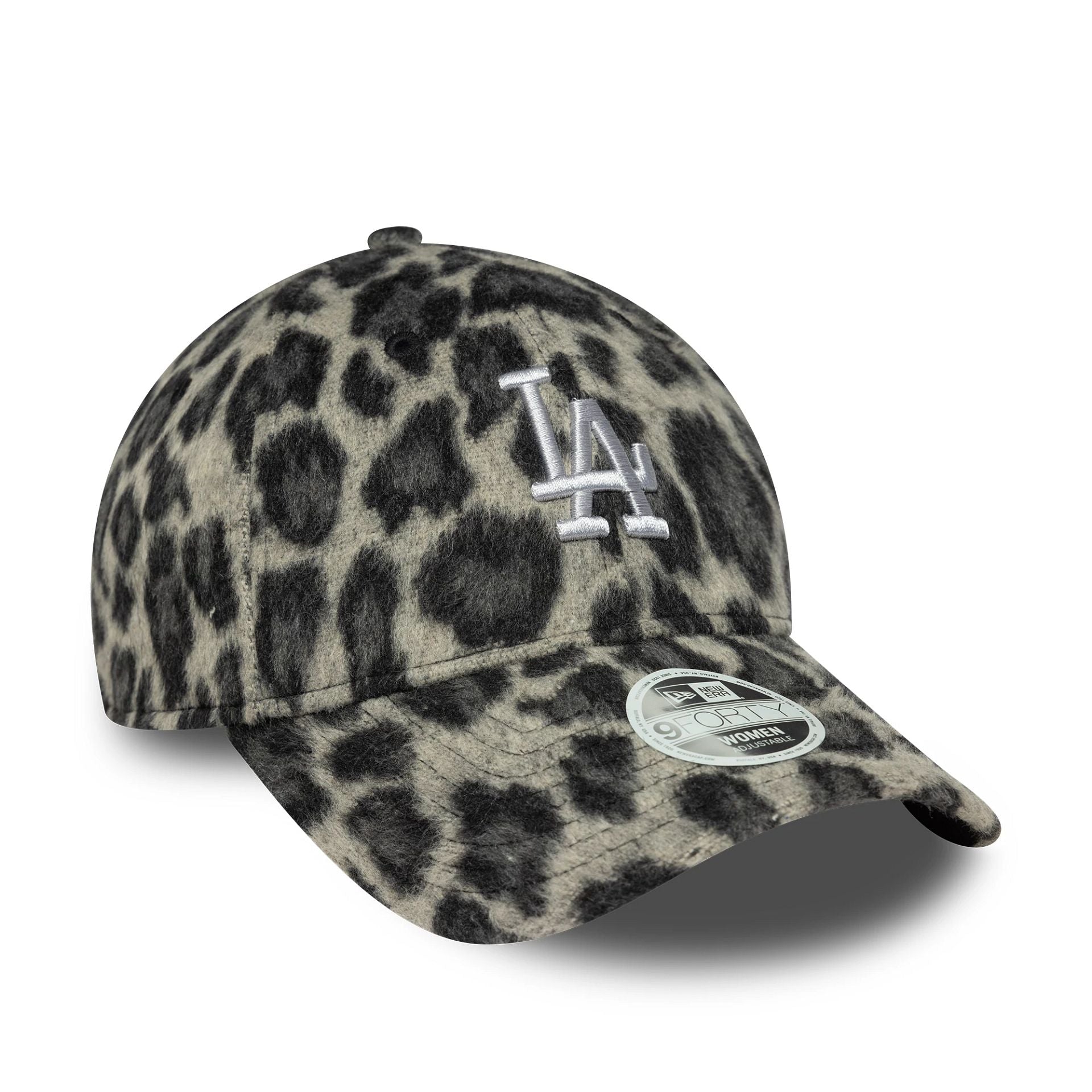 LA Dodgers Womens MLB Cosy Animal Grey Leopard 9FORTY Adjustable Cap