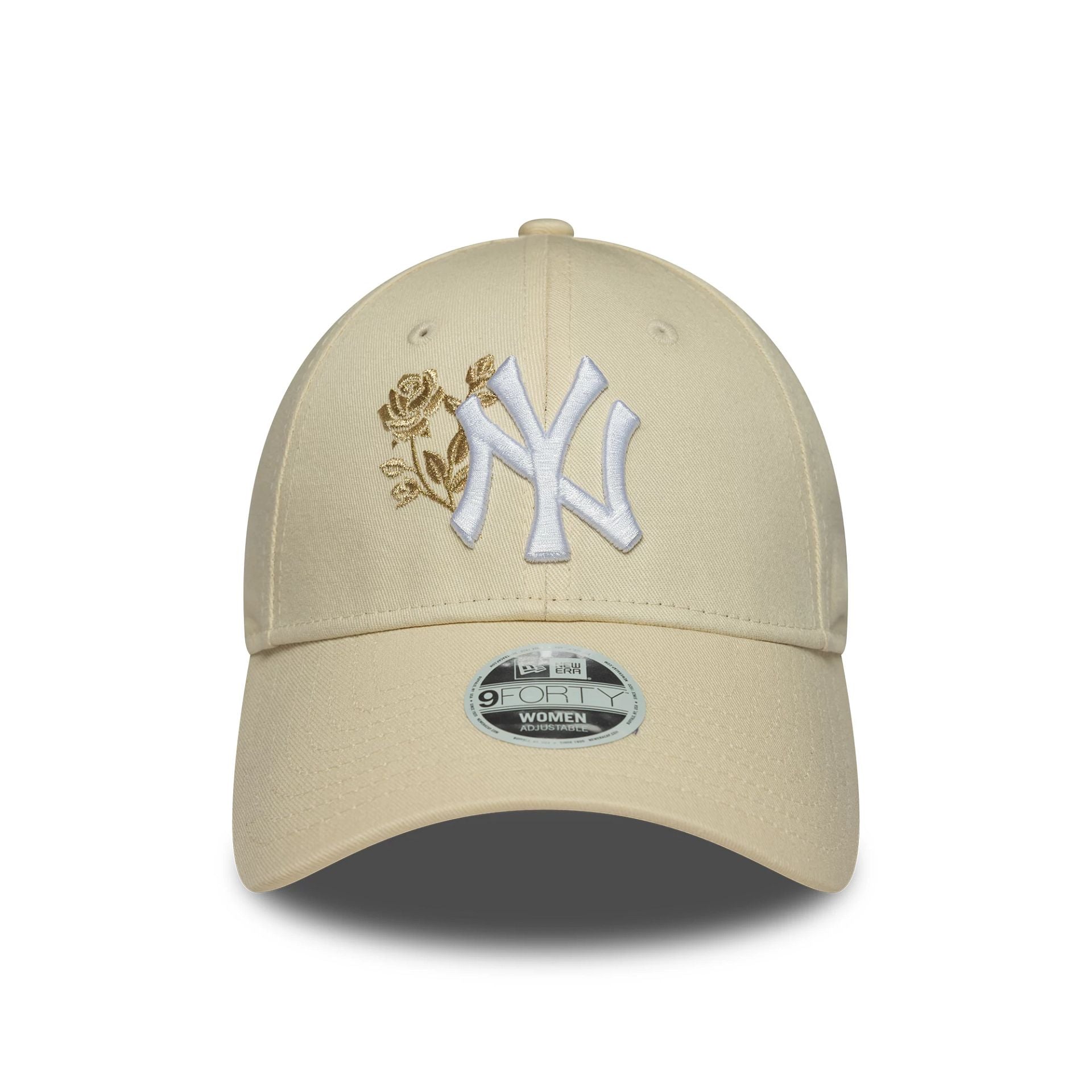 New York Yankees Womens MLB Rose Cream 9FORTY Adjustable Cap