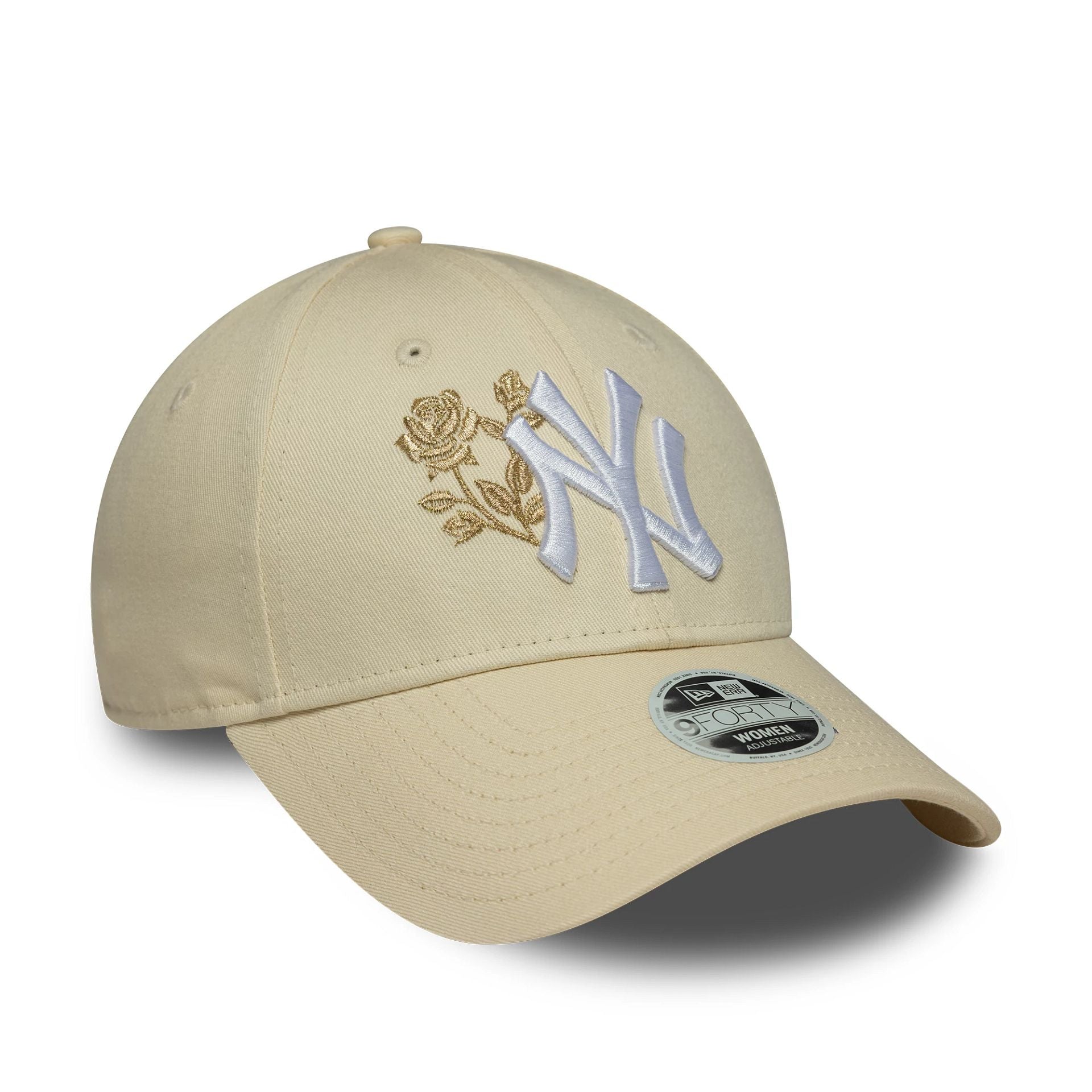 New York Yankees Womens MLB Rose Cream 9FORTY Adjustable Cap