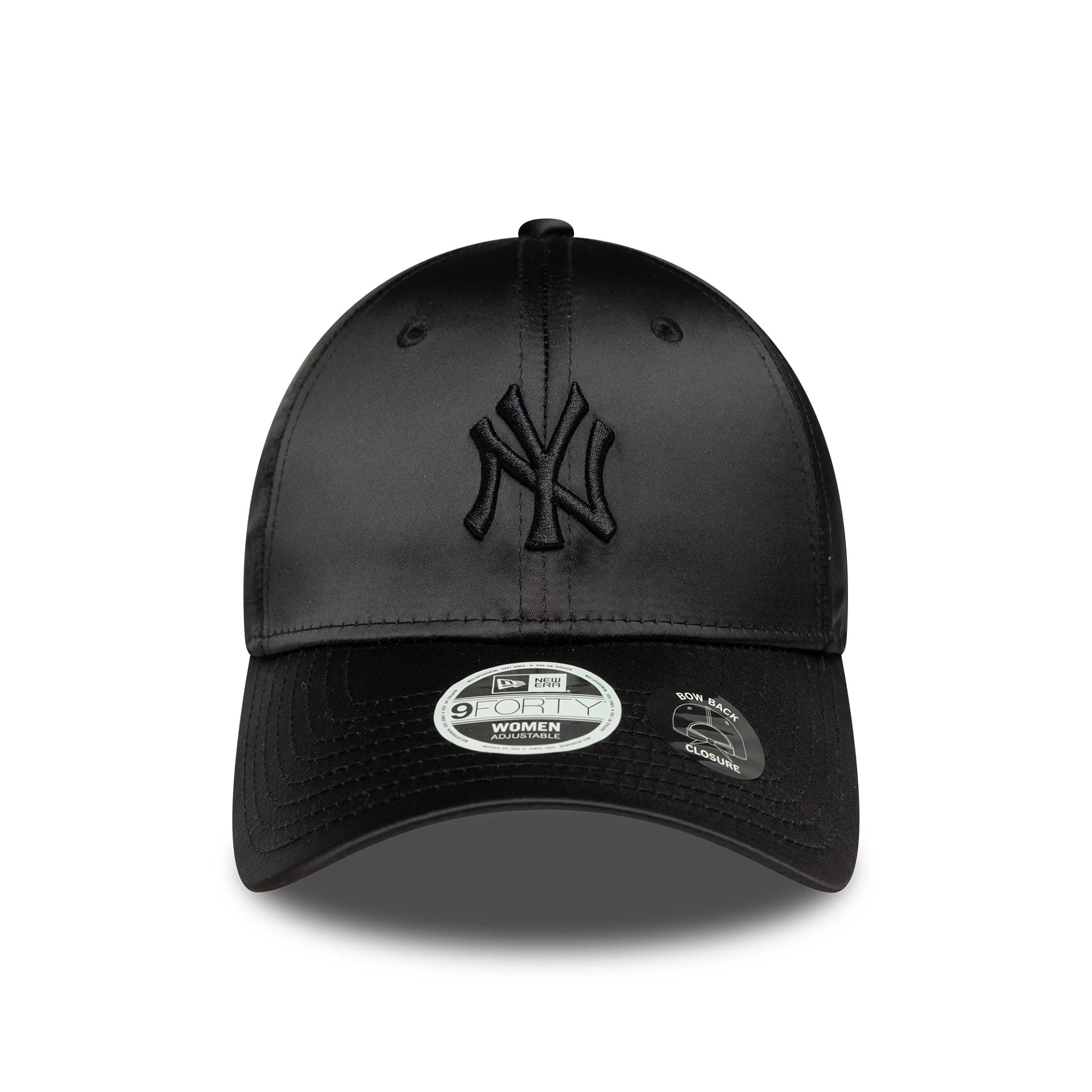 New York Yankees Womens MLB Satin Bow Back Black 9FORTY Adjustable Cap