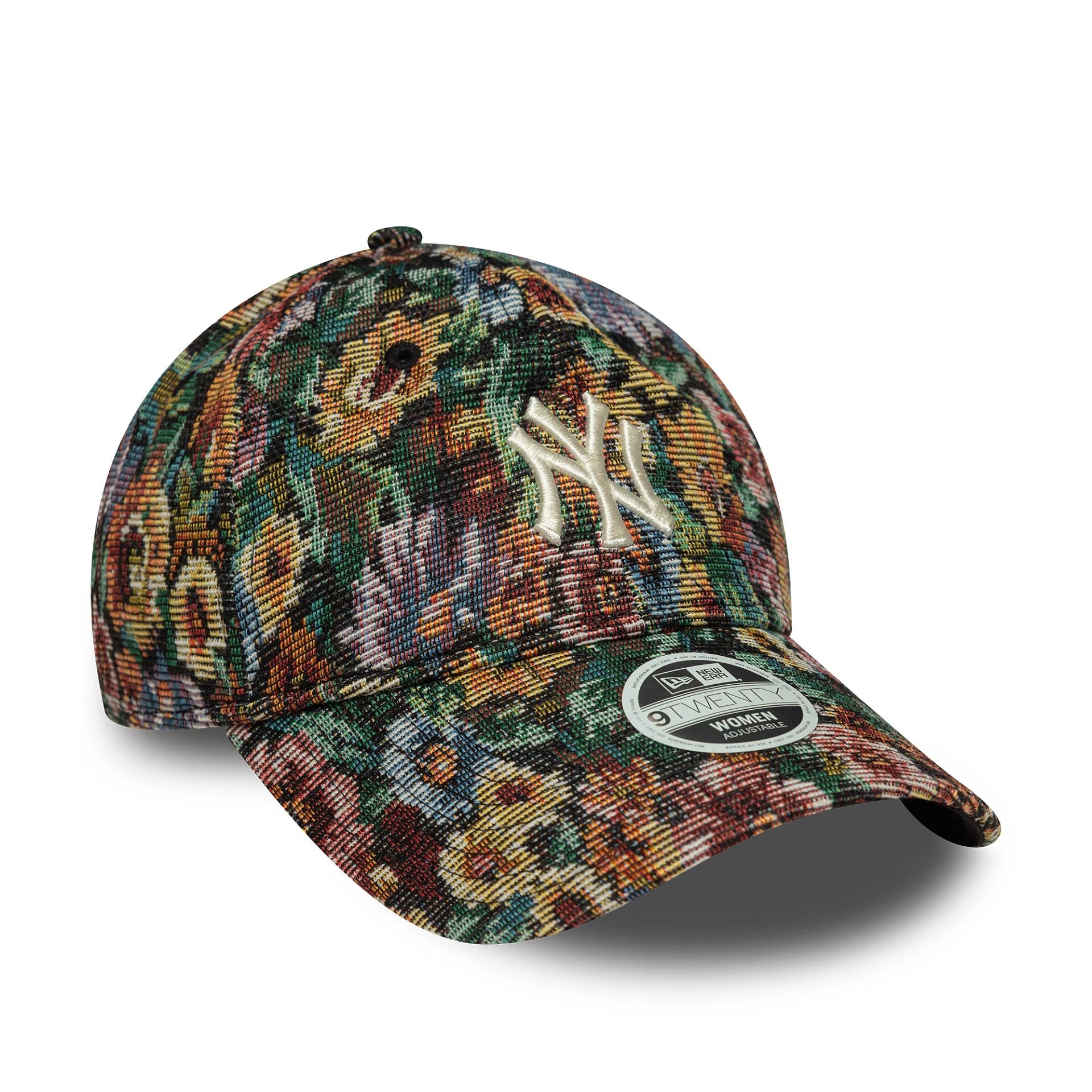 New York Yankees Womens MLB Floral Black 9TWENTY Adjustable Cap
