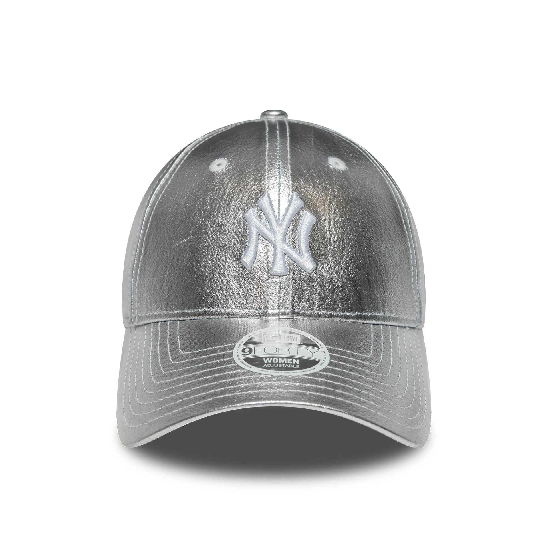 New York Yankees Womens MLB Metallic Silver 9FORTY Adjustable Cap