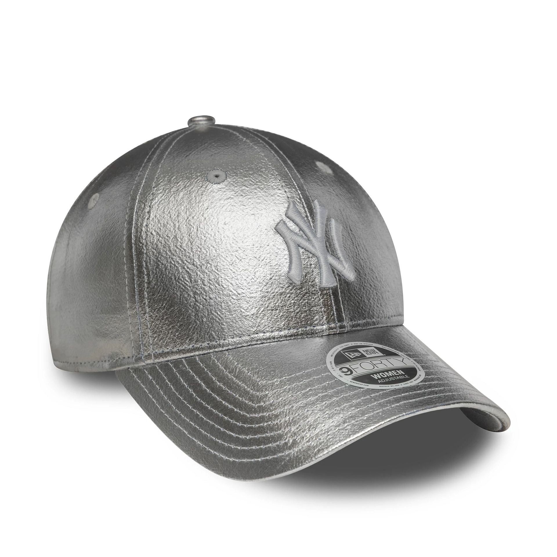 New York Yankees Womens MLB Metallic Silver 9FORTY Adjustable Cap
