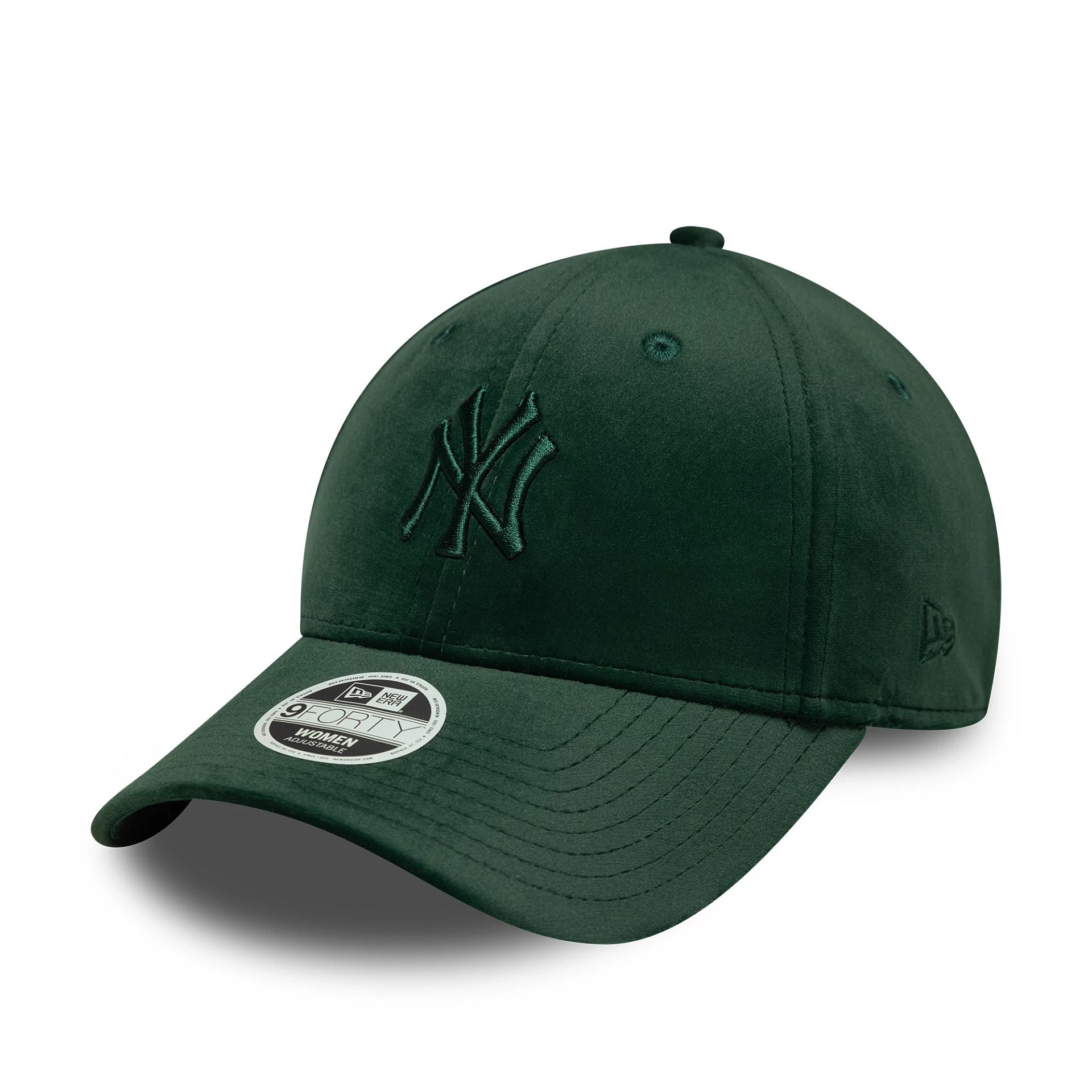 New York Yankees Womens MLB Velour Dark Green 9FORTY Adjustable Cap