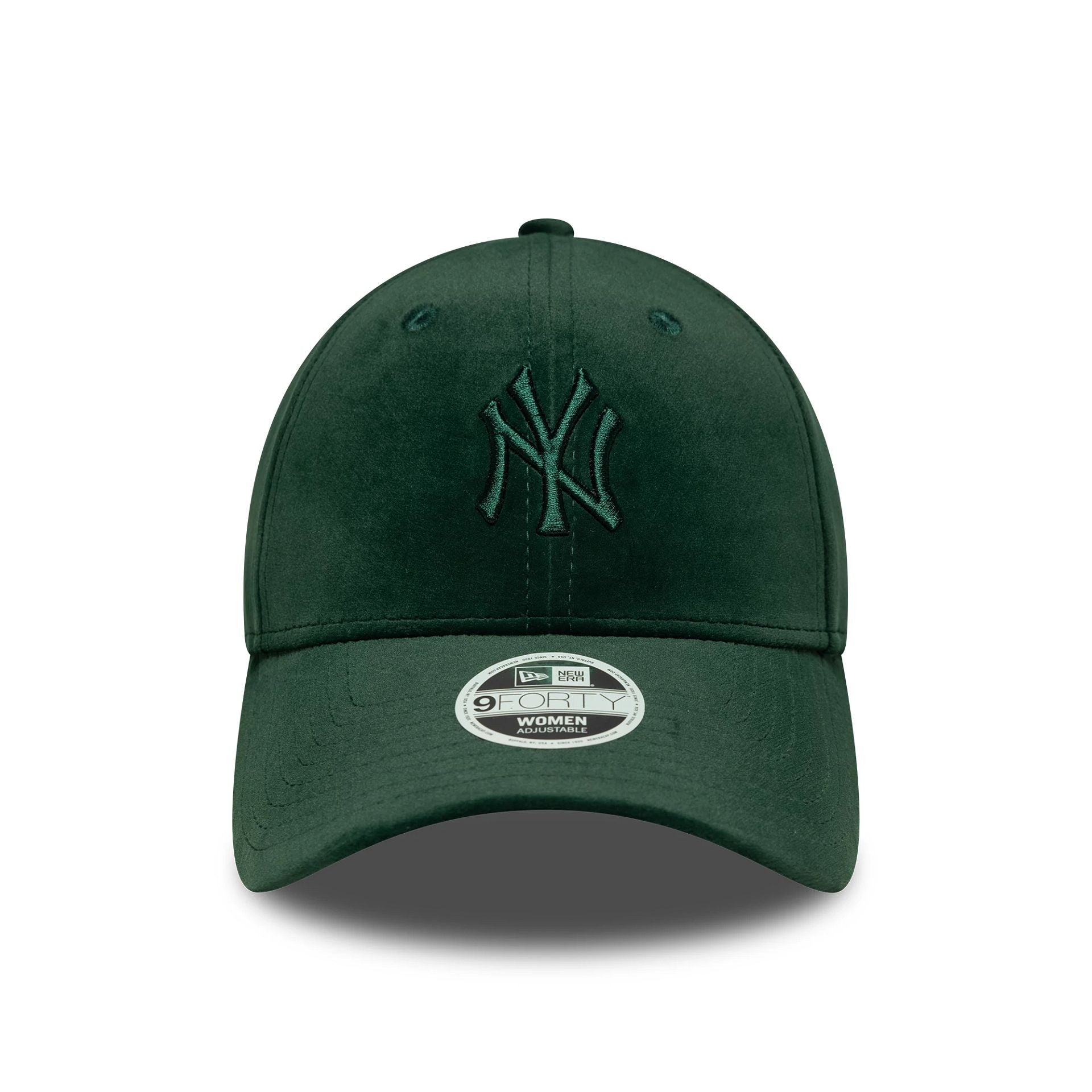 New York Yankees Womens MLB Velour Dark Green 9FORTY Adjustable Cap