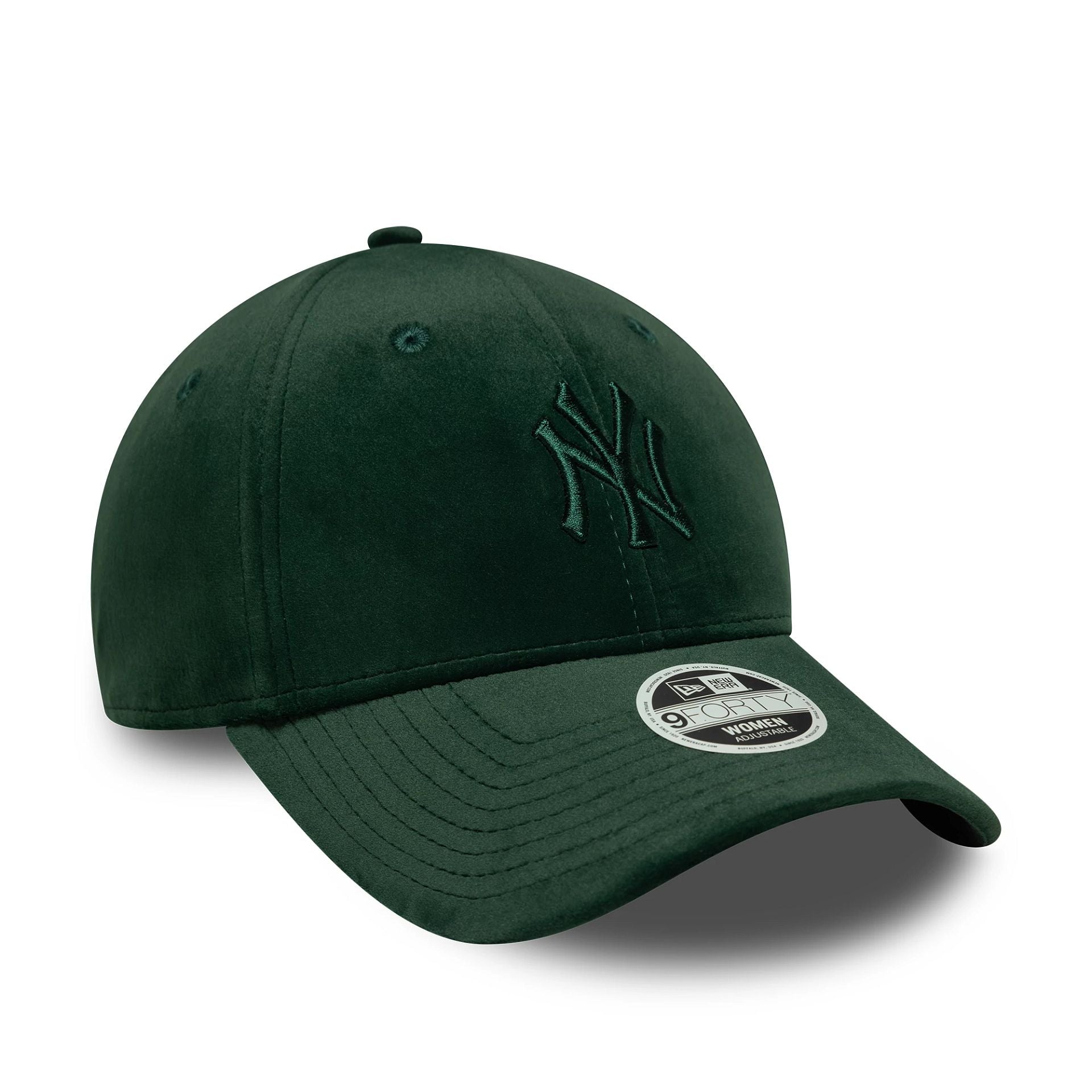 New York Yankees Womens MLB Velour Dark Green 9FORTY Adjustable Cap