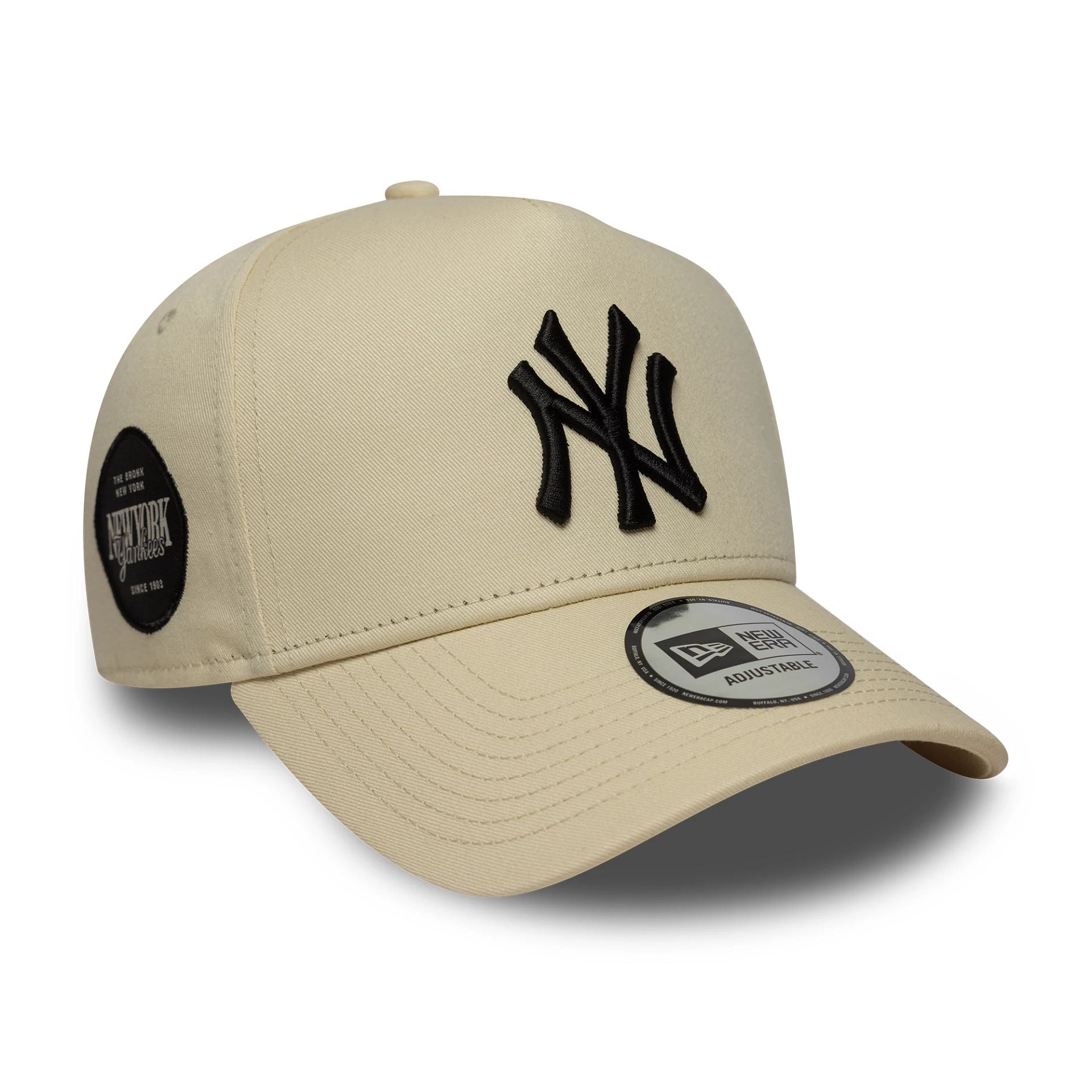 New York Yankees MLB Sidepatch Light Beige 9FORTY E-Frame Adjustable Cap