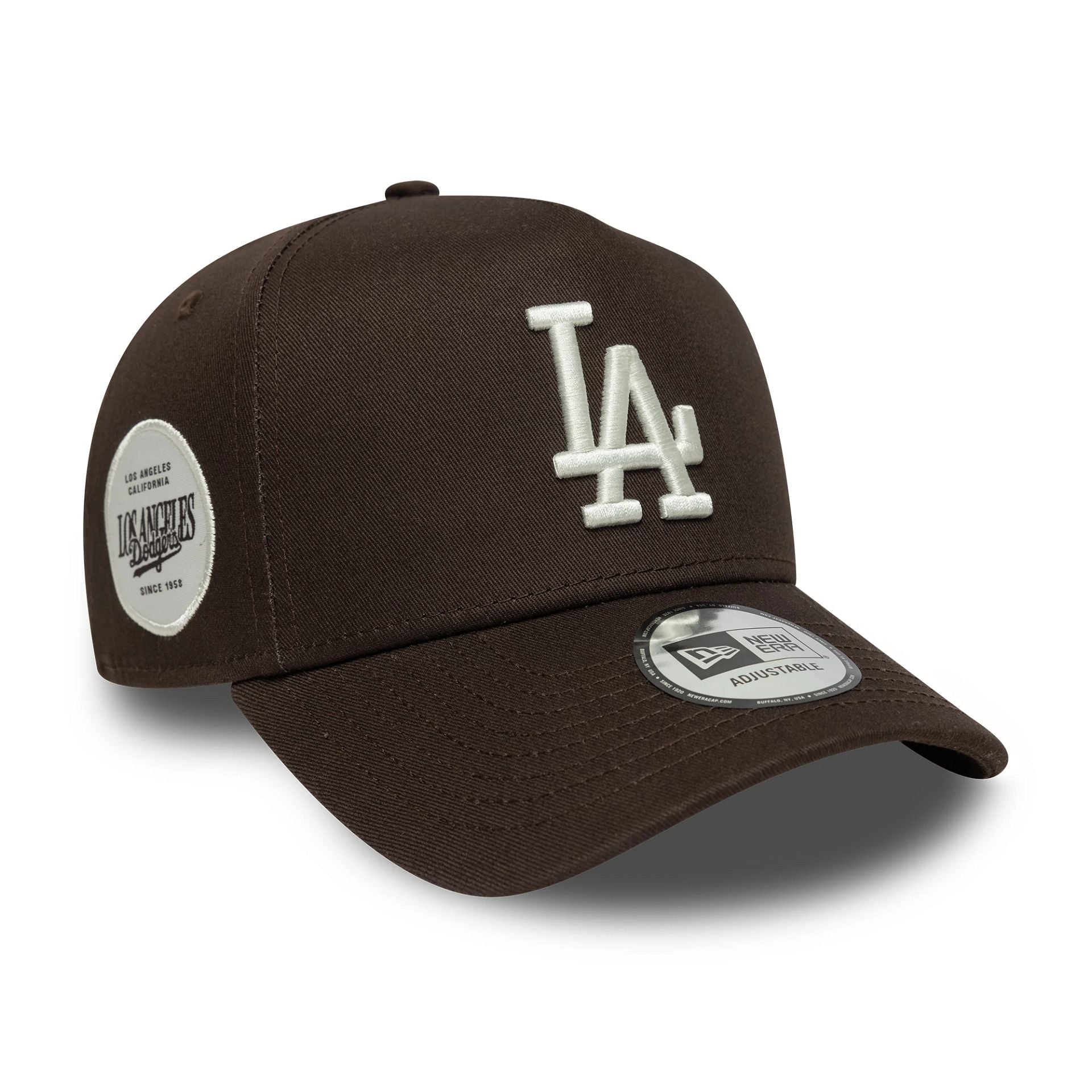 LA Dodgers MLB Sidepatch Dark Brown 9FORTY E-Frame Adjustable Cap