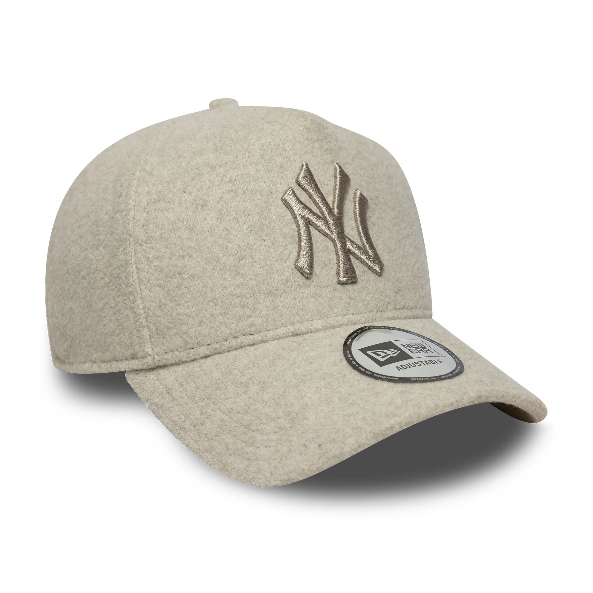New York Yankees MLB Melton Wool Cream 9FORTY E-Frame Adjustable Cap