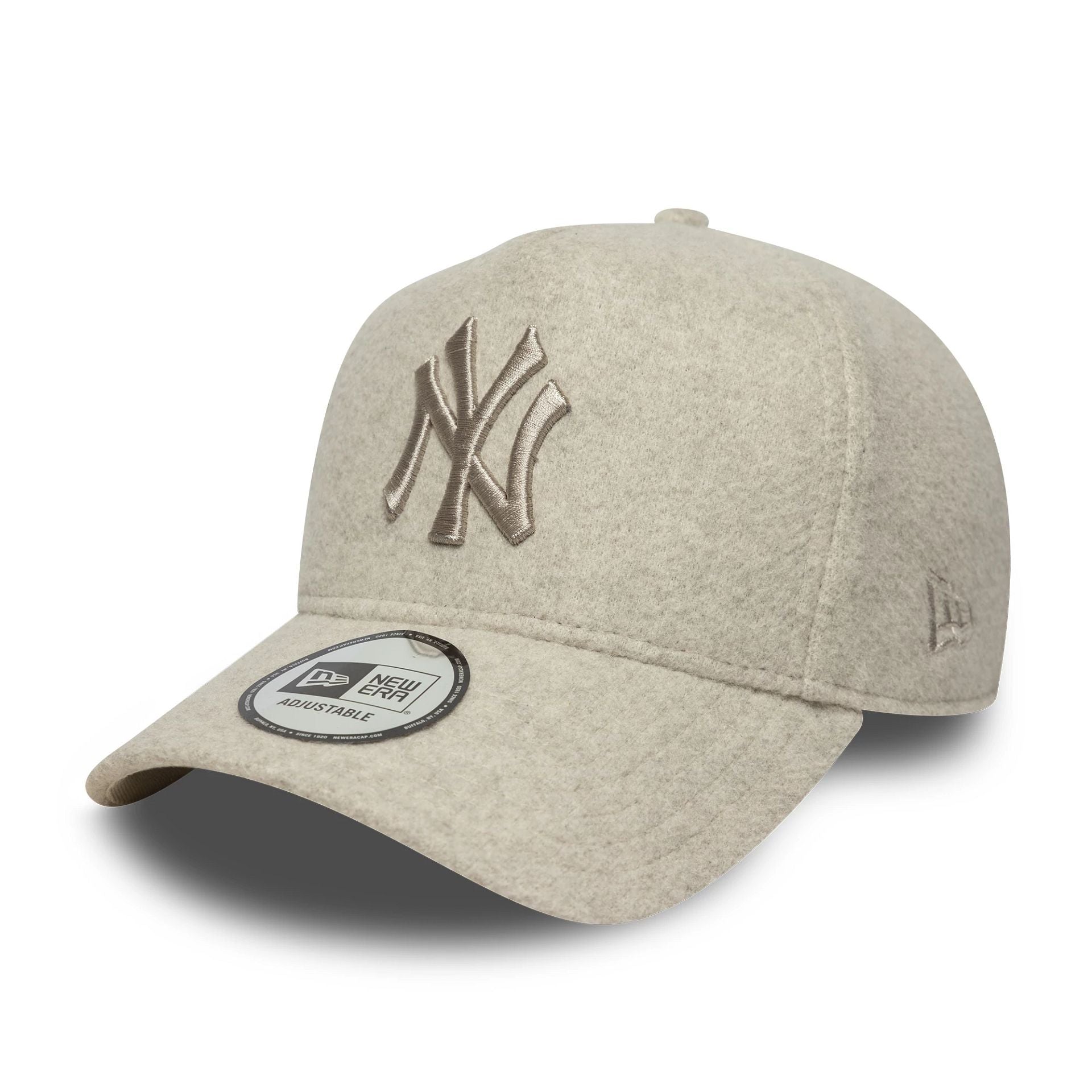 New York Yankees MLB Melton Wool Cream 9FORTY E-Frame Adjustable Cap