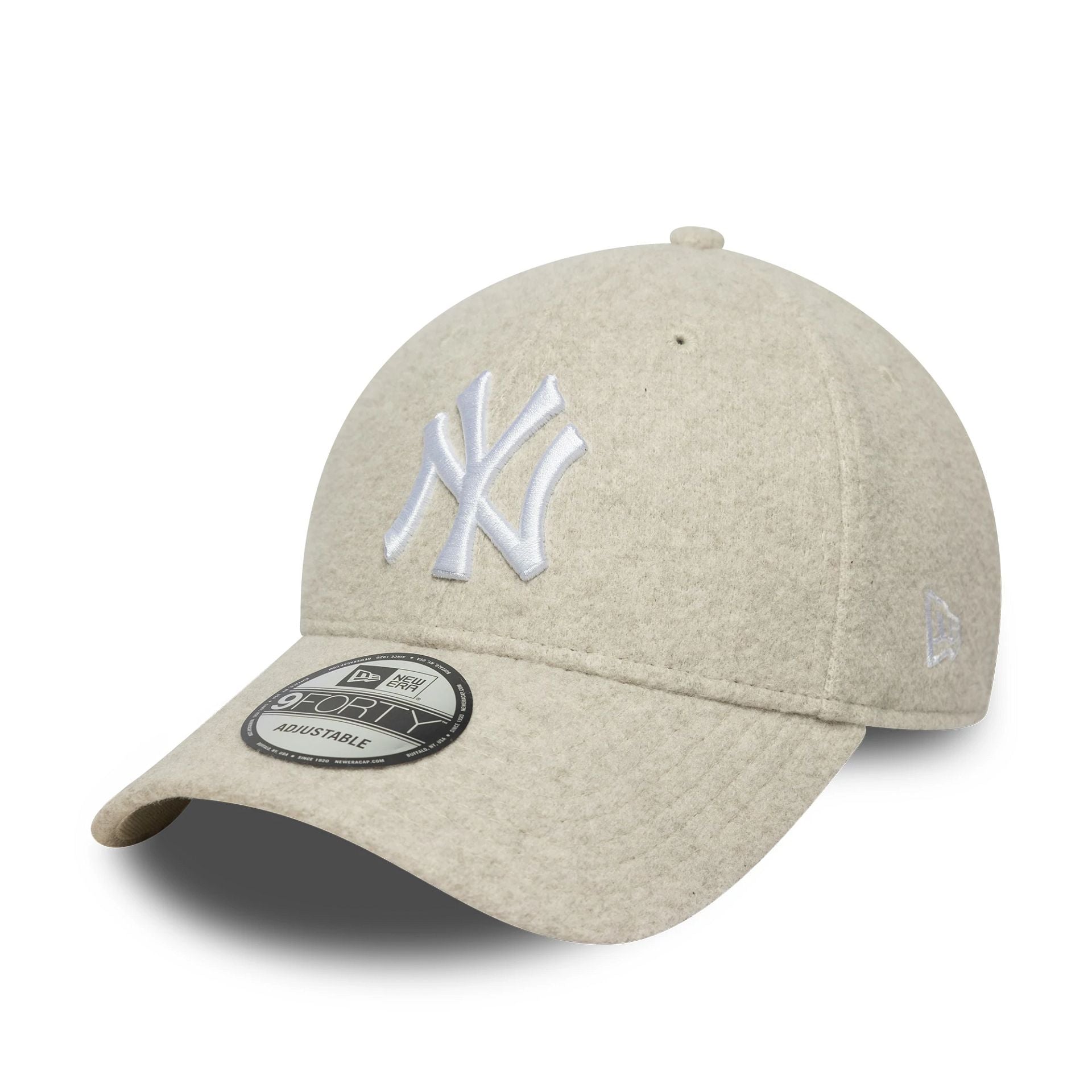 New York Yankees MLB Melton Wool Cream 9FORTY Adjustable Cap