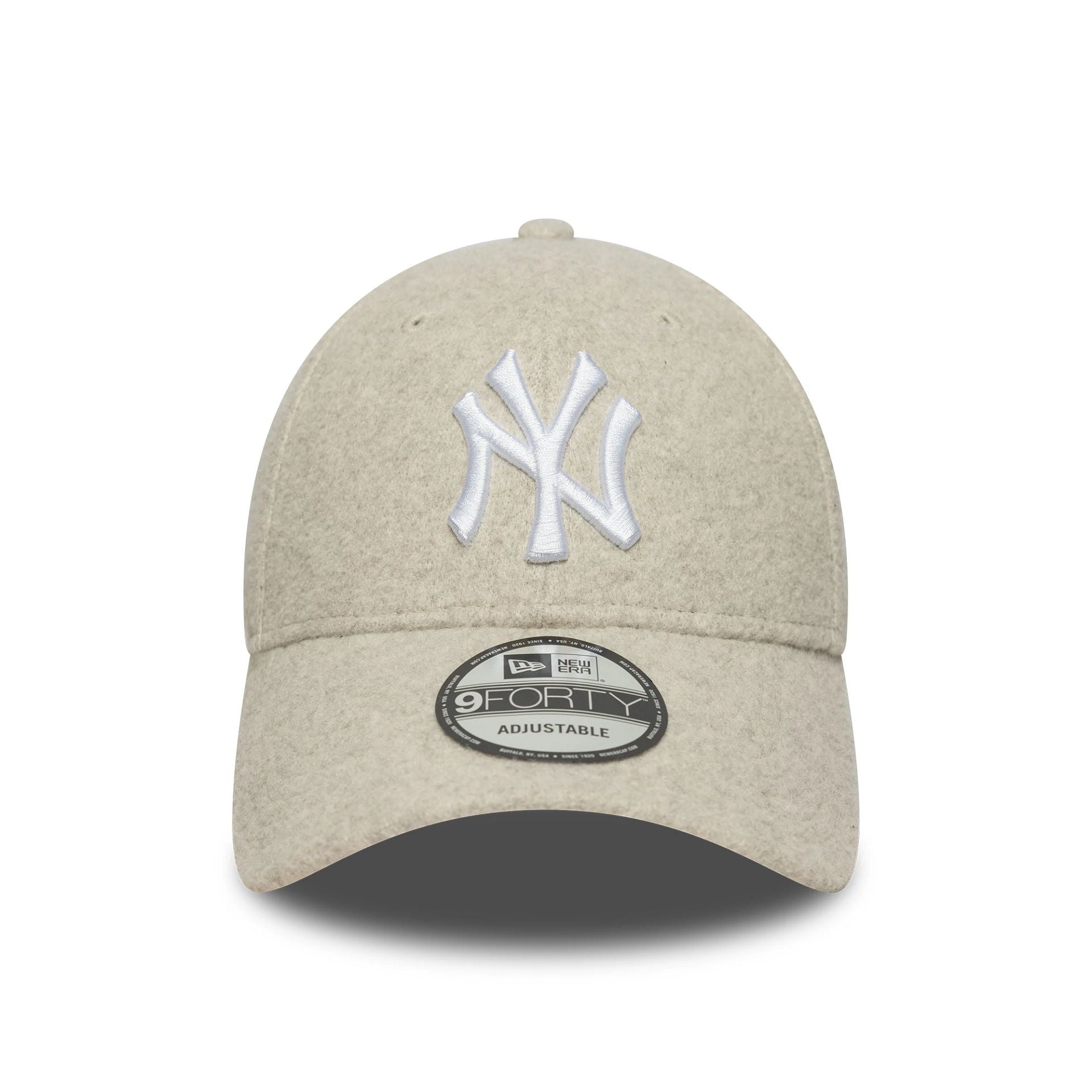 New York Yankees MLB Melton Wool Cream 9FORTY Adjustable Cap