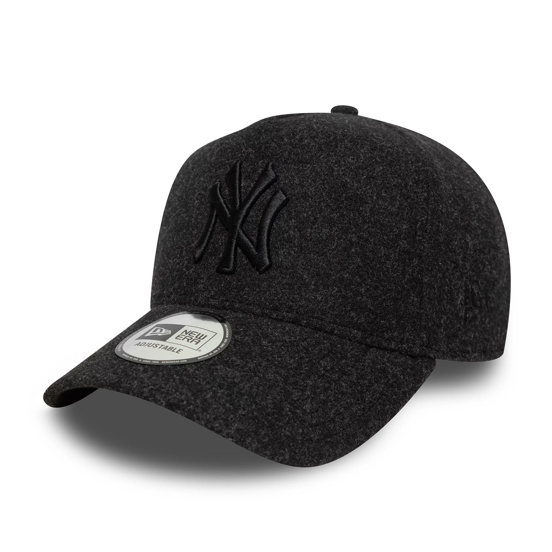 New York Yankees MLB Melton Wool Dark Grey 9FORTY E-Frame Adjustable Cap