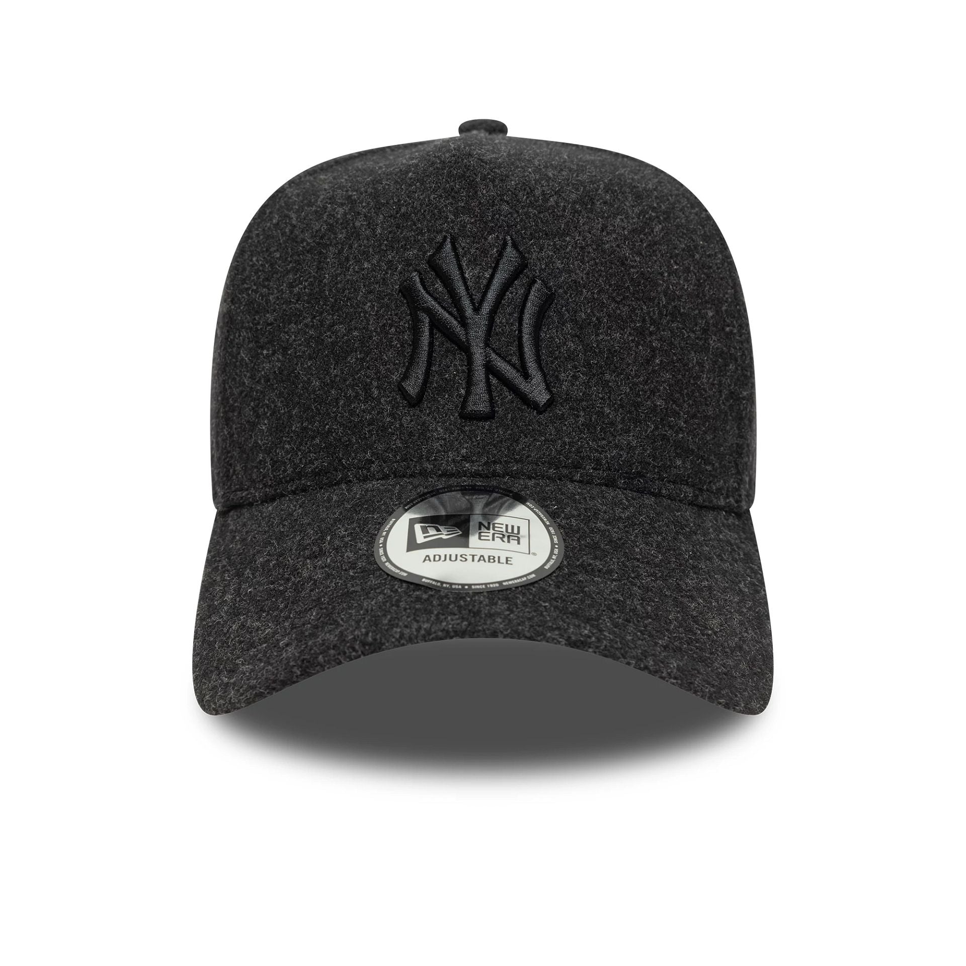New York Yankees MLB Melton Wool Dark Grey 9FORTY E-Frame Adjustable Cap