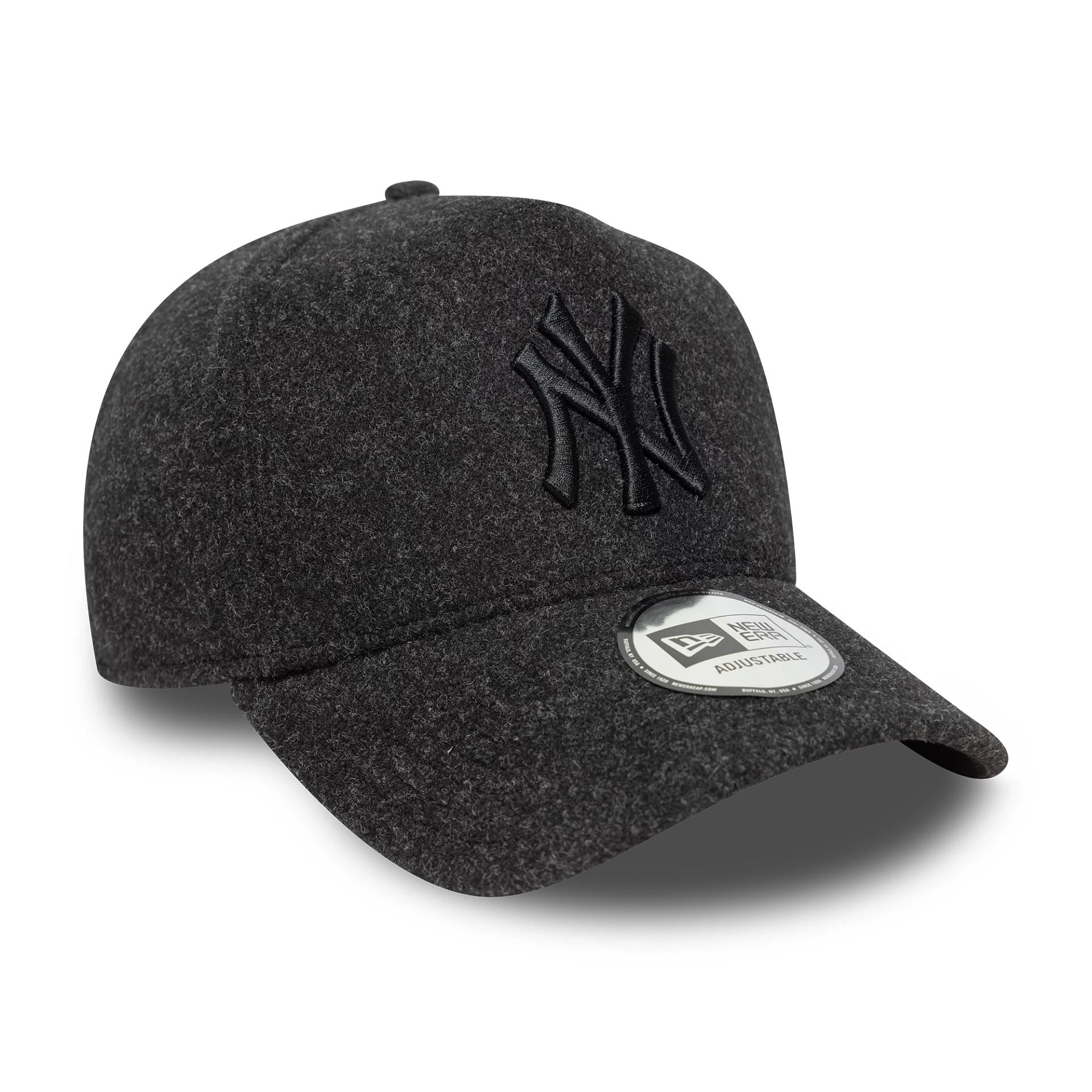 New York Yankees MLB Melton Wool Dark Grey 9FORTY E-Frame Adjustable Cap