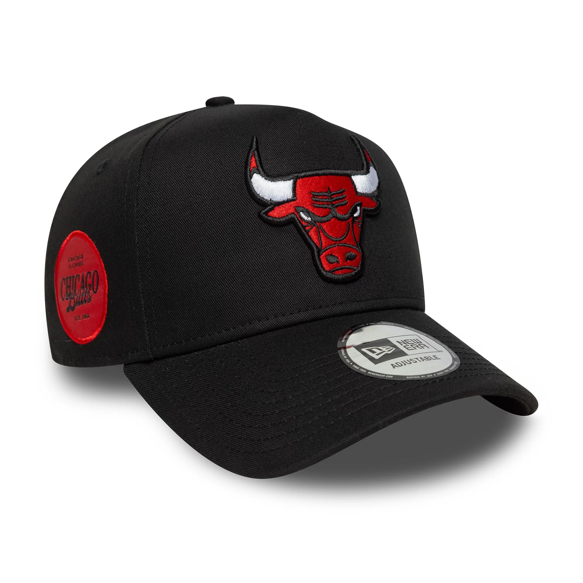 Chicago Bulls NBA Sidepatch Black 9FORTY E-Frame Adjustable Cap