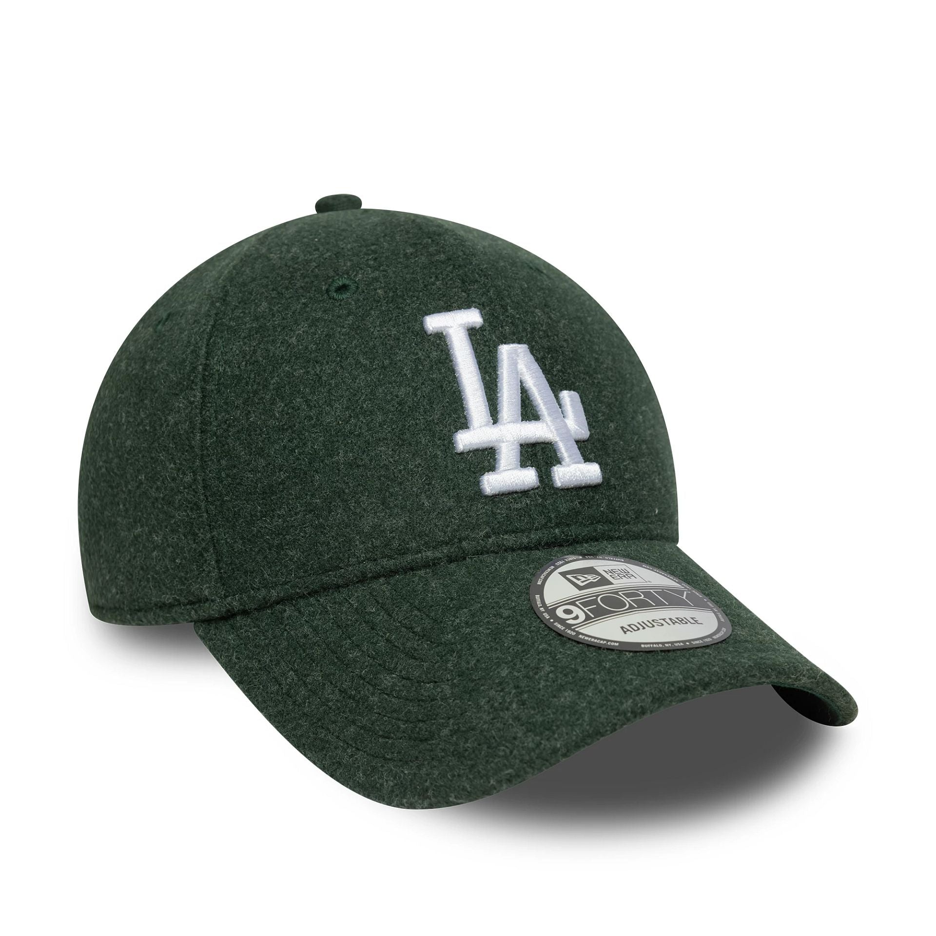 LA Dodgers MLB Melton Wool Dark Green 9FORTY Adjustable Cap