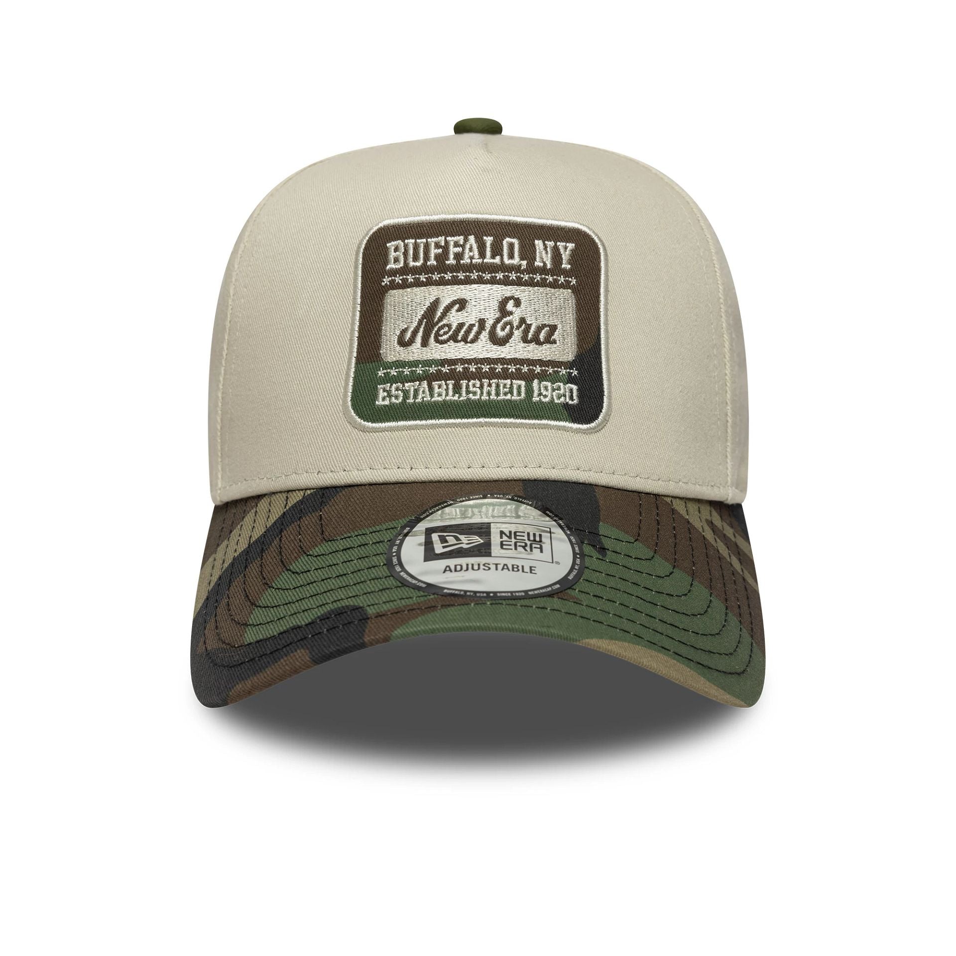 New Era Camo Patch Cream 9FORTY E-Frame Adjustable Cap