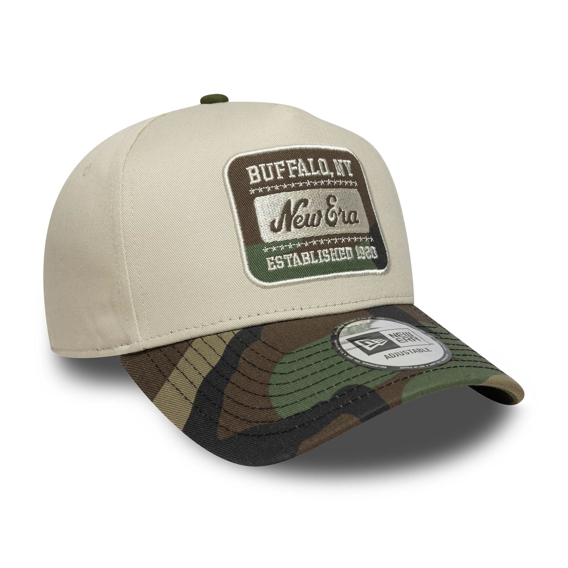 New Era Camo Patch Cream 9FORTY E-Frame Adjustable Cap