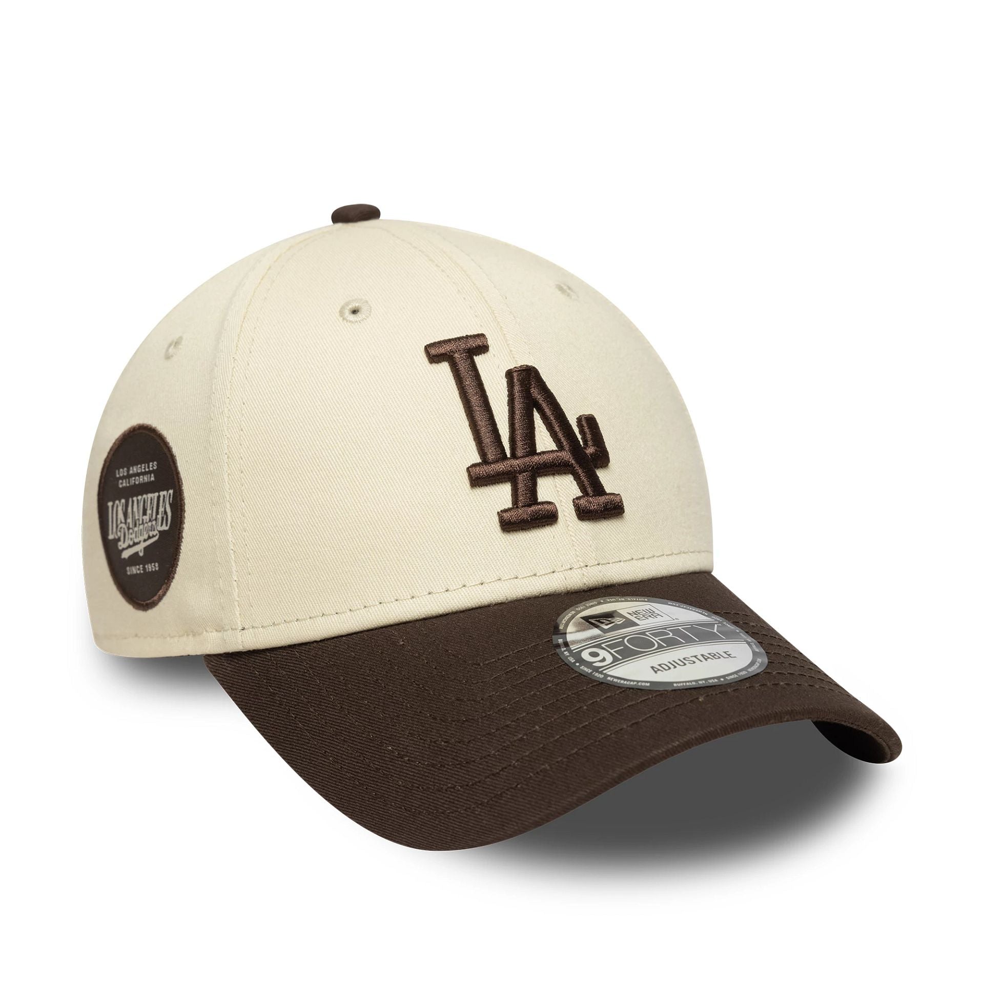 LA Dodgers MLB Sidepatch Cream 9FORTY Adjustable Cap