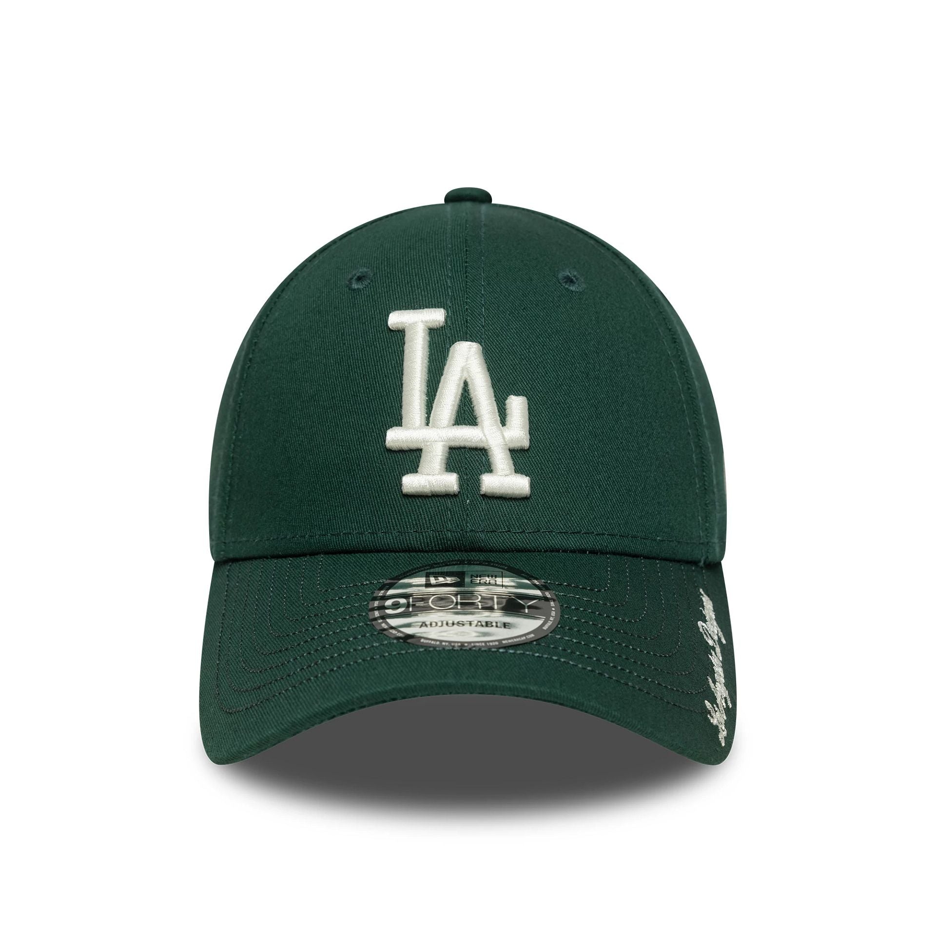 LA Dodgers MLB Visor Script Dark Green 9FORTY Adjustable Cap