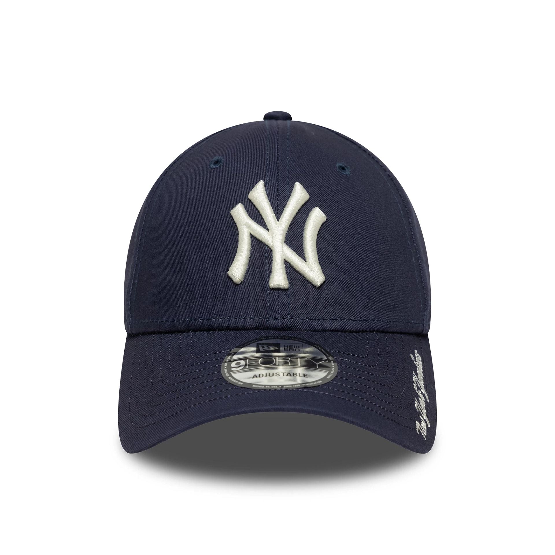 New York Yankees MLB Visor Script Navy 9FORTY Adjustable Cap