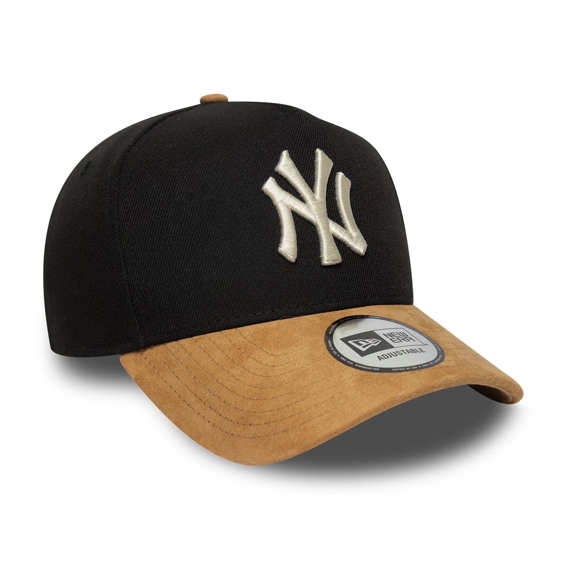 New York Yankees MLB Suede Visor Black 9FORTY E-Frame Adjustable Cap