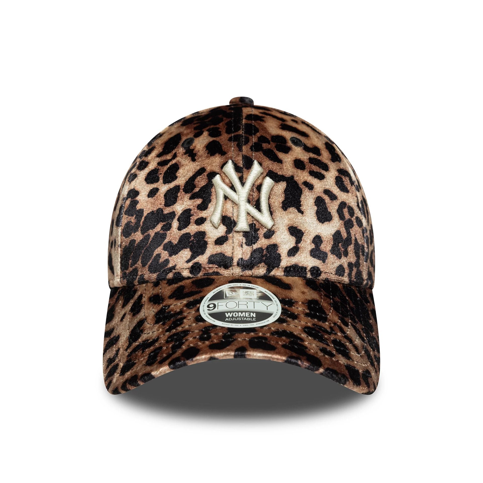 New York Yankees Womens MLB Leo Velour Dark Brown 9FORTY Adjustable Cap