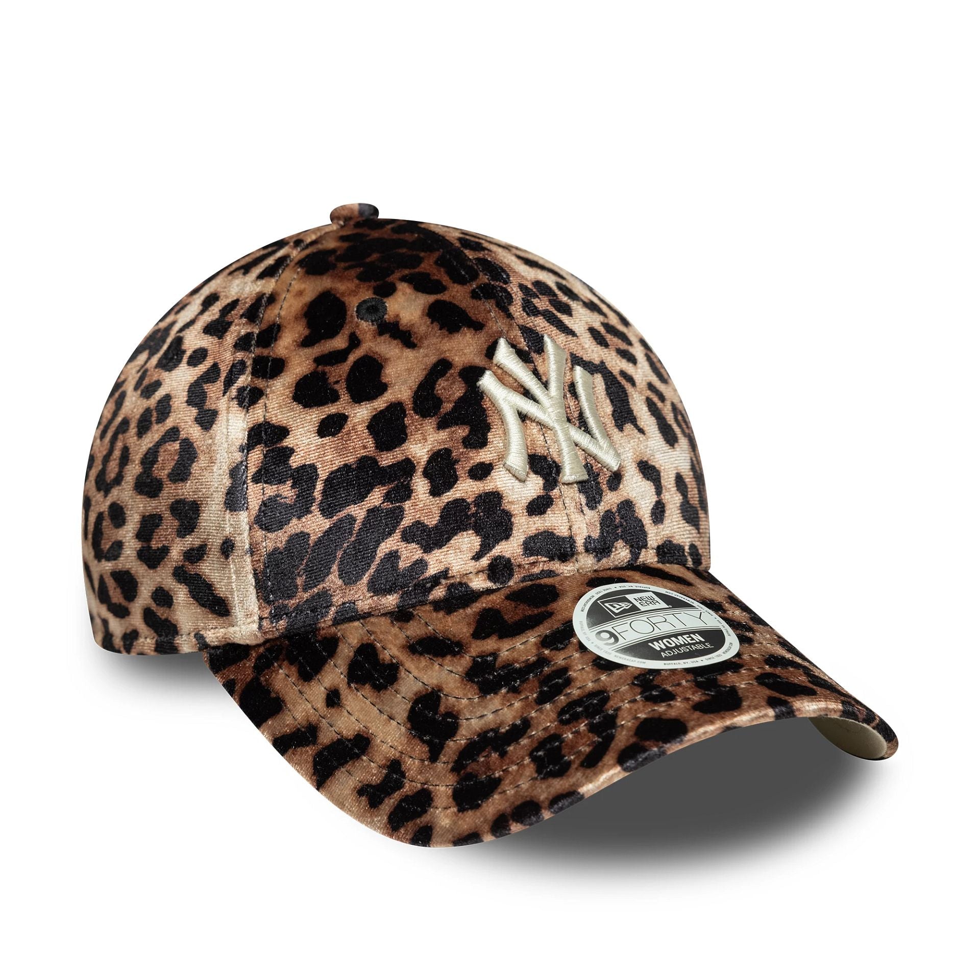 New York Yankees Womens MLB Leo Velour Dark Brown 9FORTY Adjustable Cap