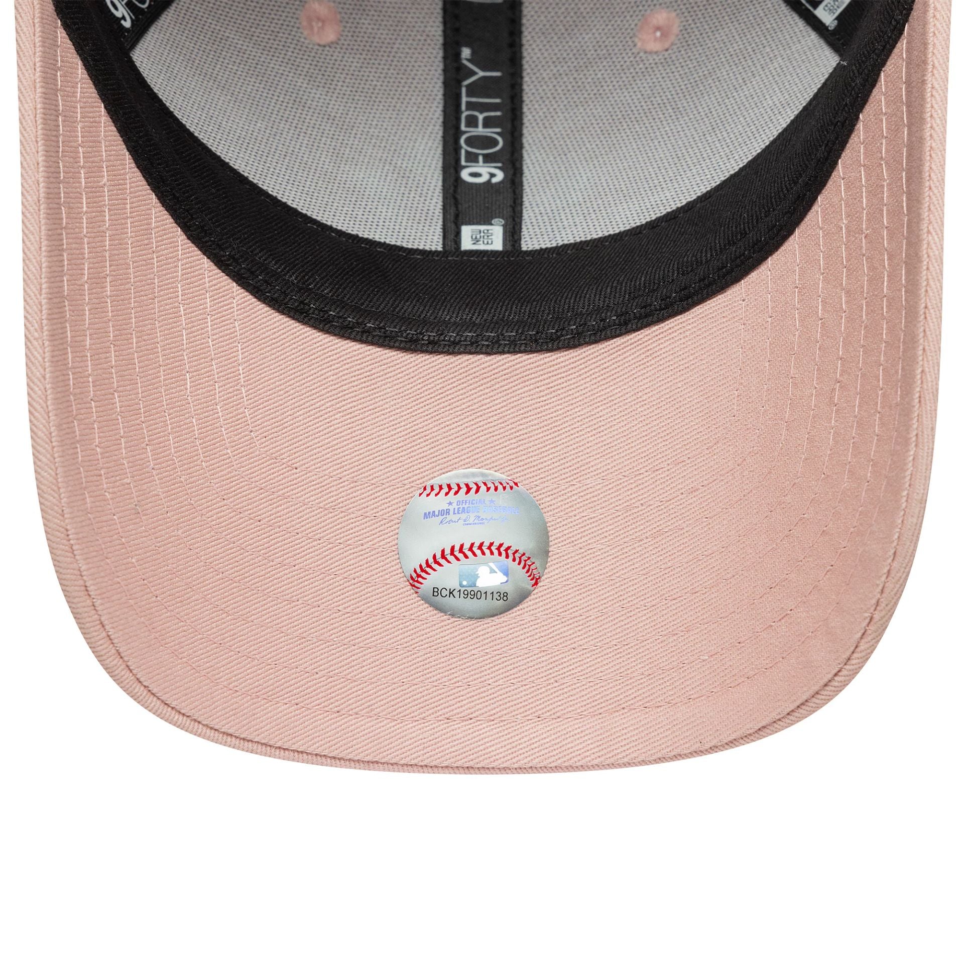 New York Yankees Womens MLB Metallic Logo Pastel Pink 9FORTY Adjustable Cap