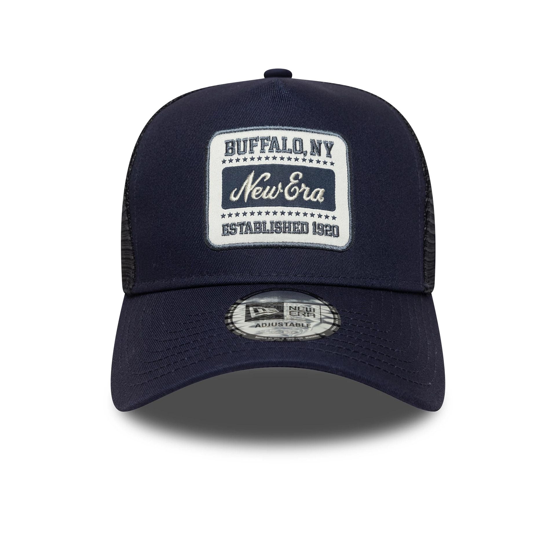 New Era Patch Navy 9FORTY A-Frame Trucker Adjustable Cap