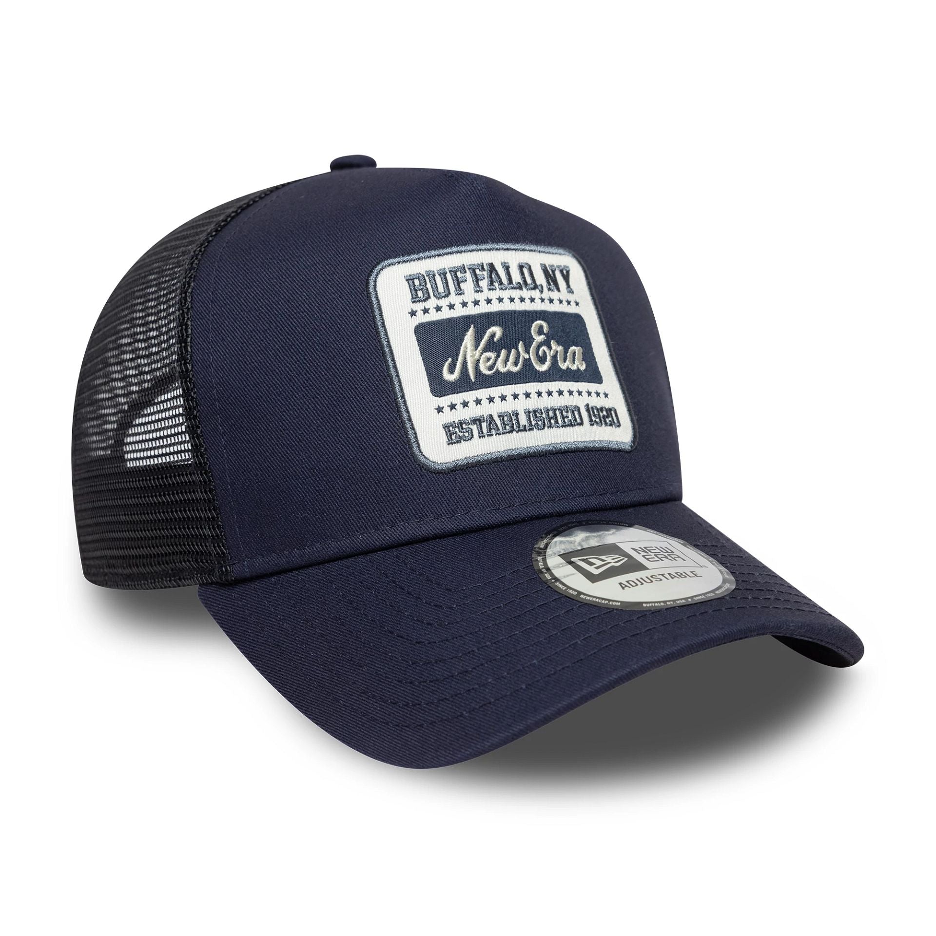 New Era Patch Navy 9FORTY A-Frame Trucker Adjustable Cap