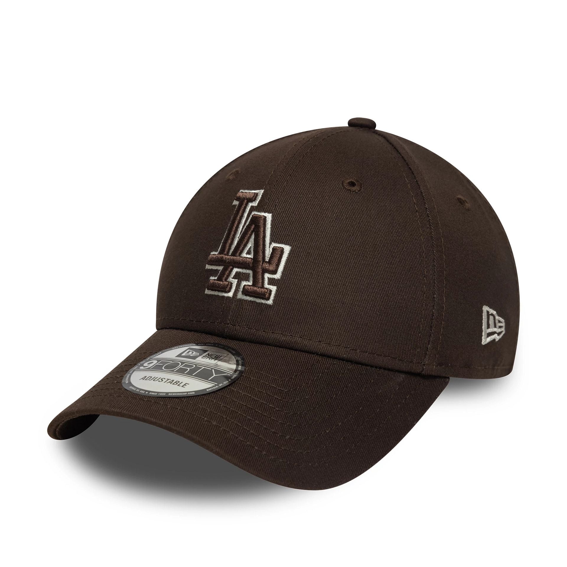 LA Dodgers MLB Team Outline Dark Brown 9FORTY Adjustable Cap