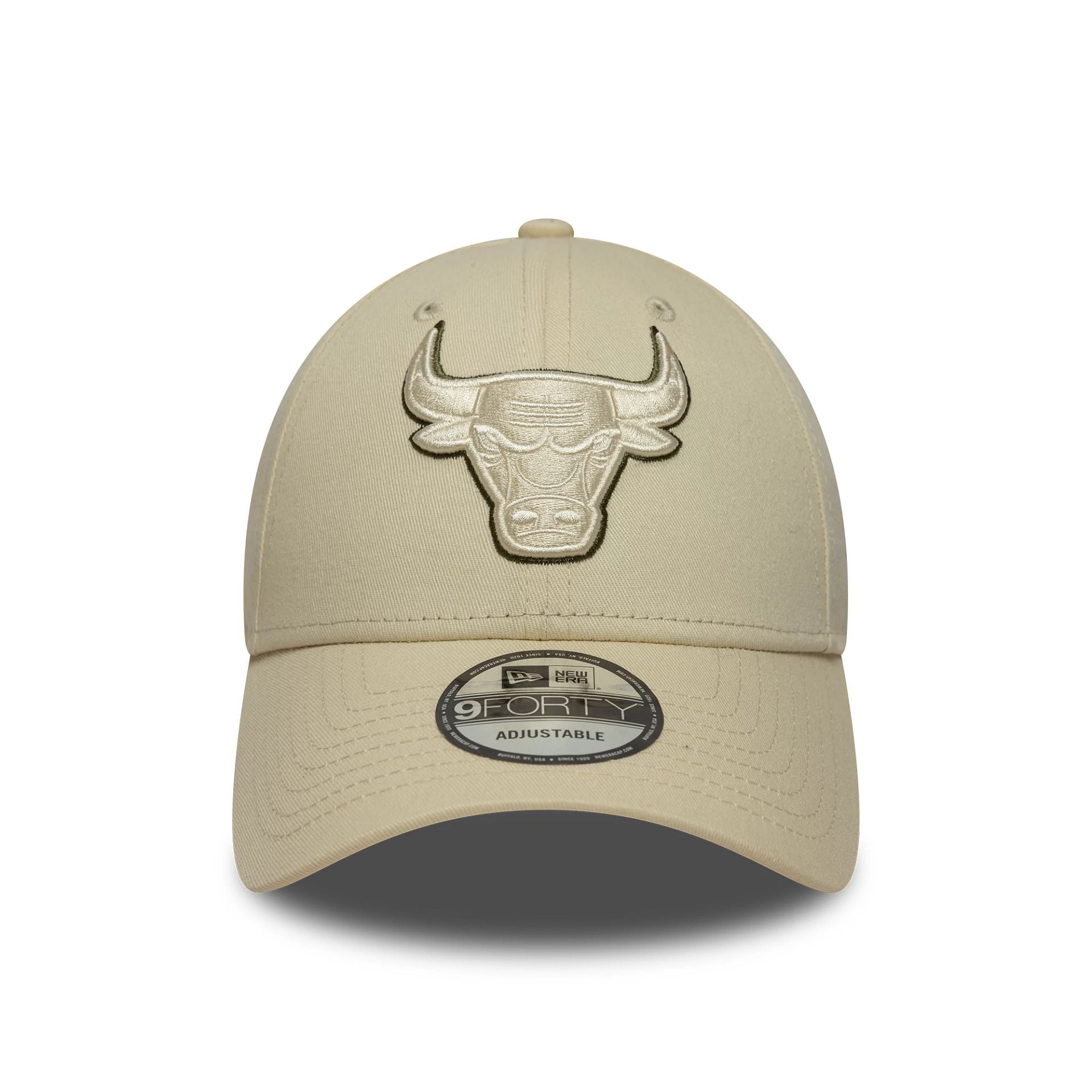 Chicago Bulls NBA Team Outline Light Beige 9FORTY Cap