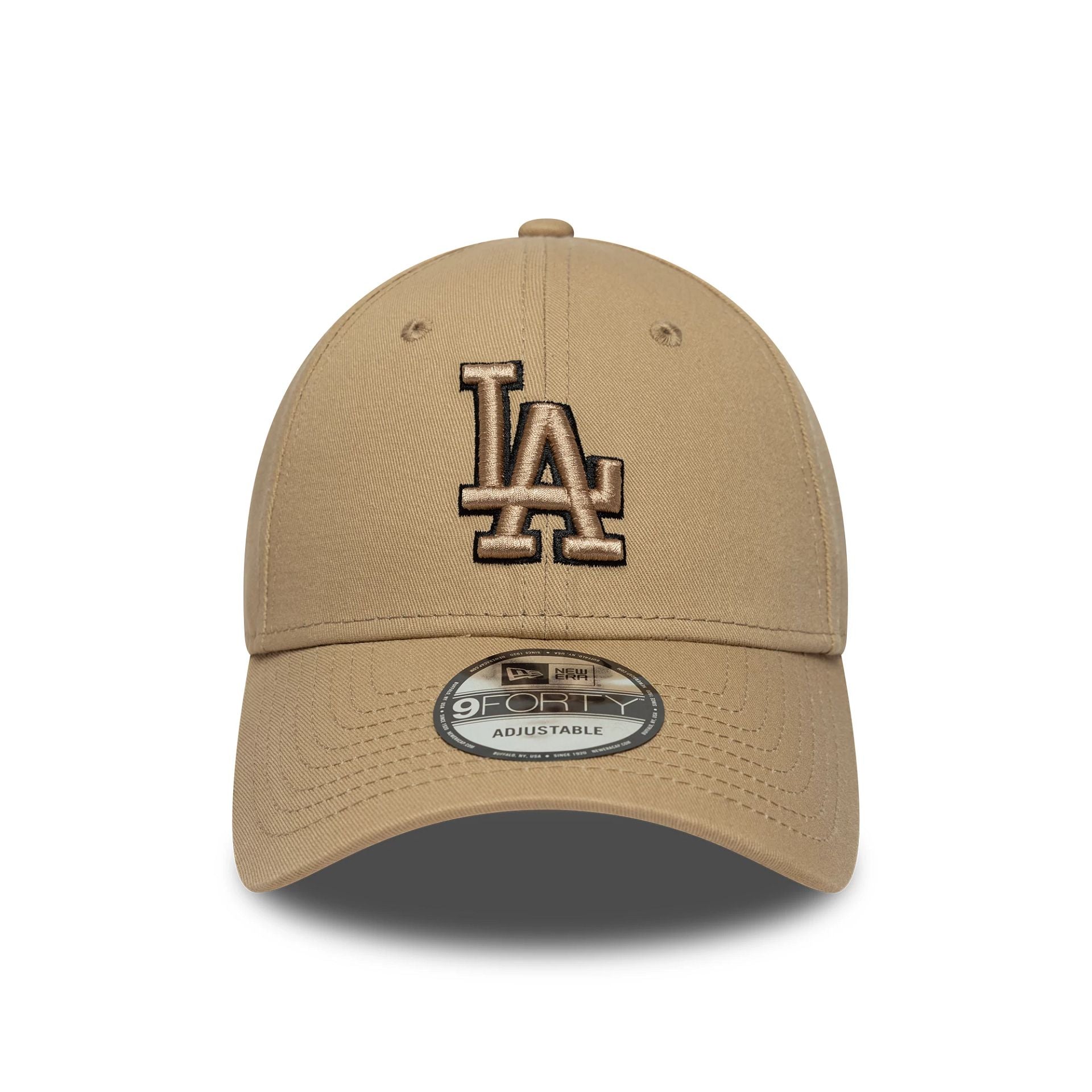LA Dodgers MLB Team Outline Light Beige 9FORTY Cap