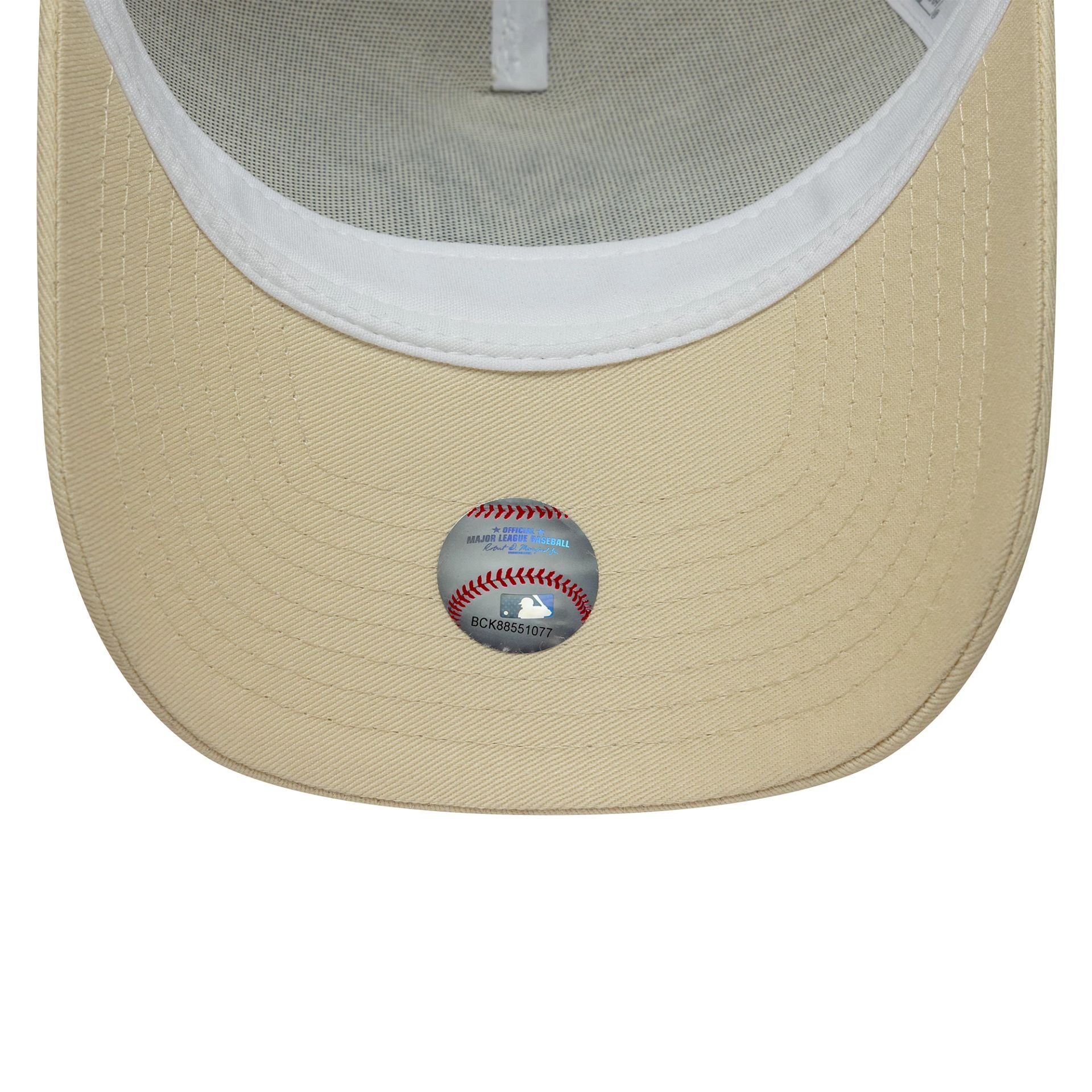 New York Yankees MLB Outline Cream 9FORTY E-Frame Trucker Cap