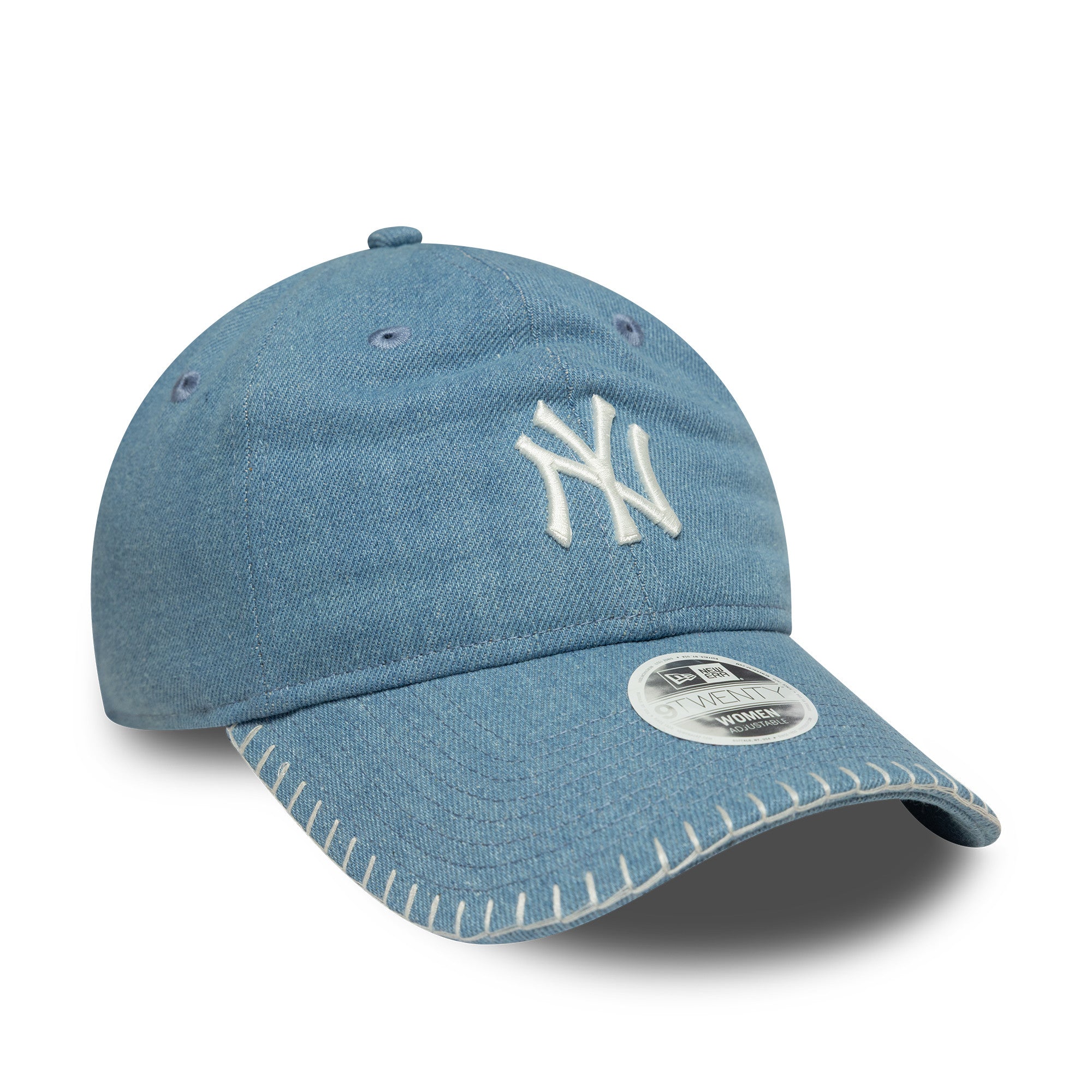 New York Yankees Womens MLB Denim Stitch Pastel Blue 9TWENTY Cap