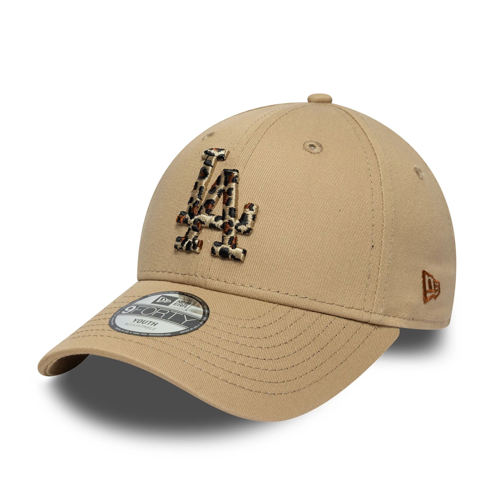 LA Dodgers Youth MLB Animal Infill Light Beige 9FORTY Cap