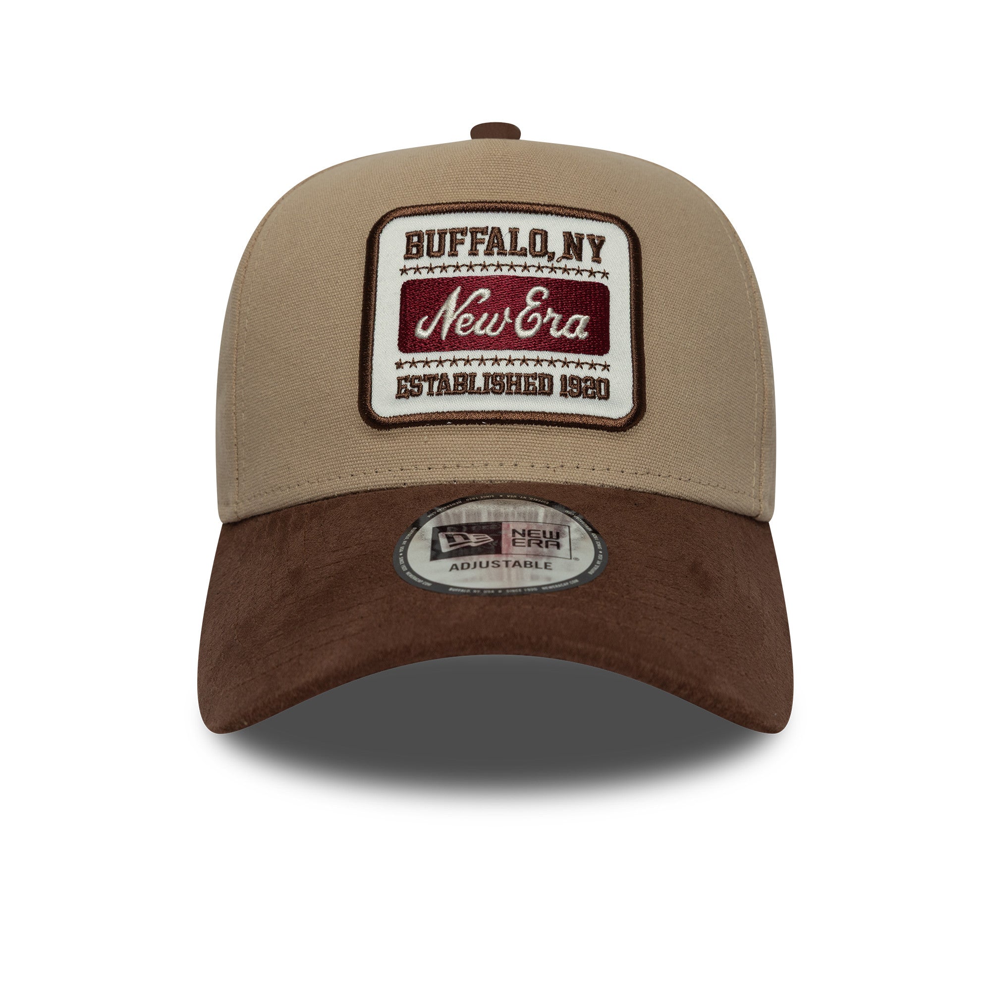 New Era Patch Suede Light Beige 9FORTY E-Frame Cap