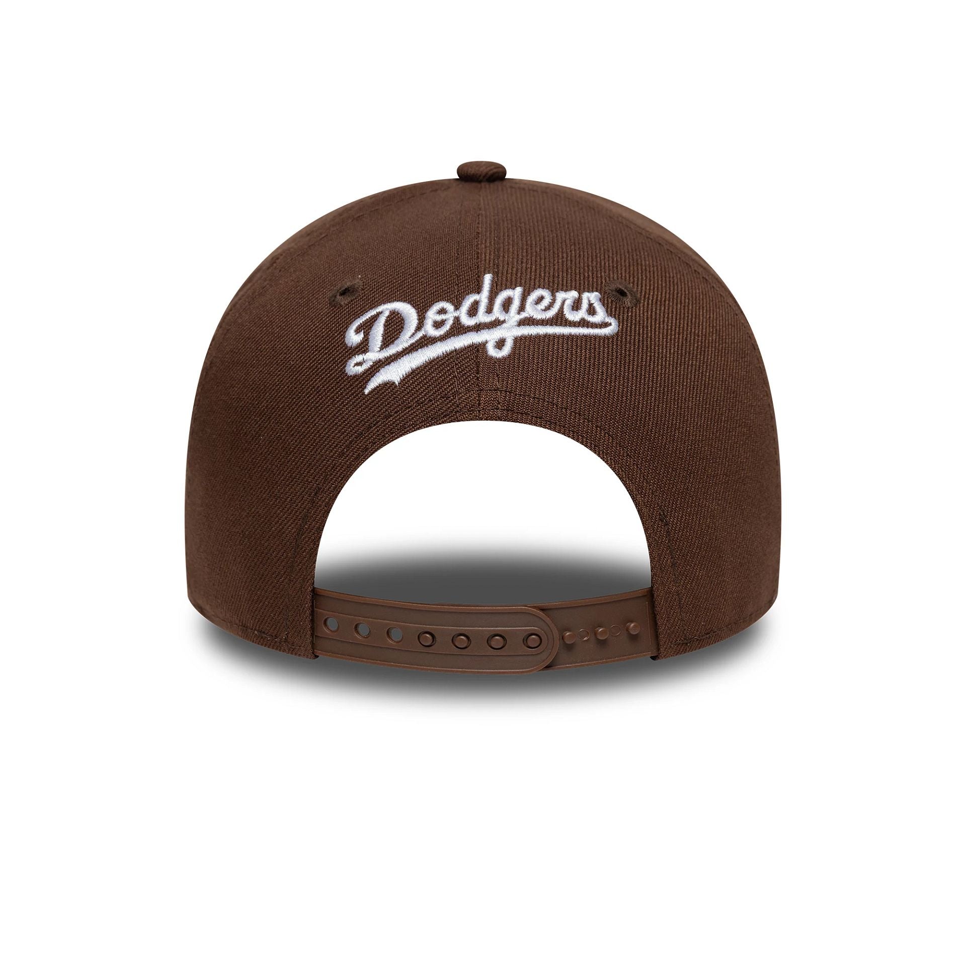 LA Dodgers MLB Outline Script Brown 9FORTY E-Frame Cap