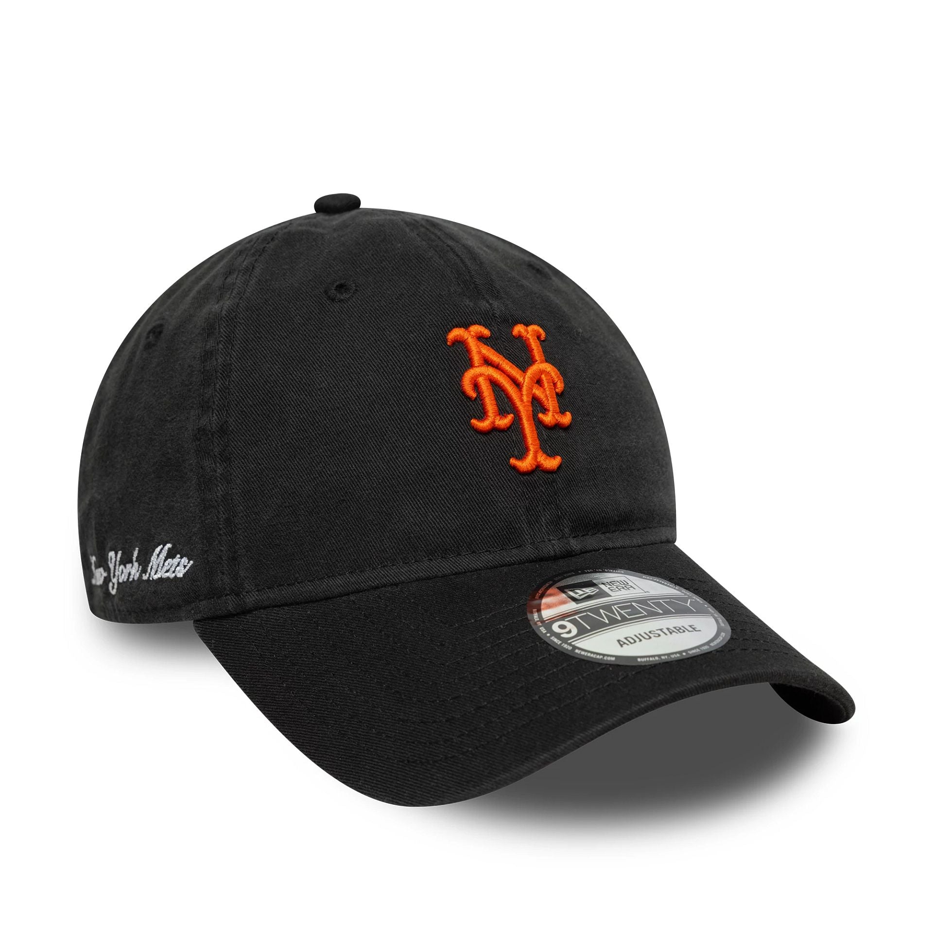 New York Mets MLB Washed Script Black 9TWENTY Cap