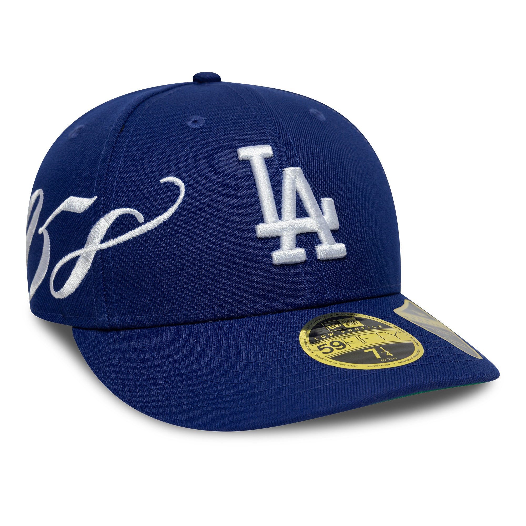 LA Dodgers MLB Est Script Dark Blue Low Profile 59FIFTY Fitted Cap