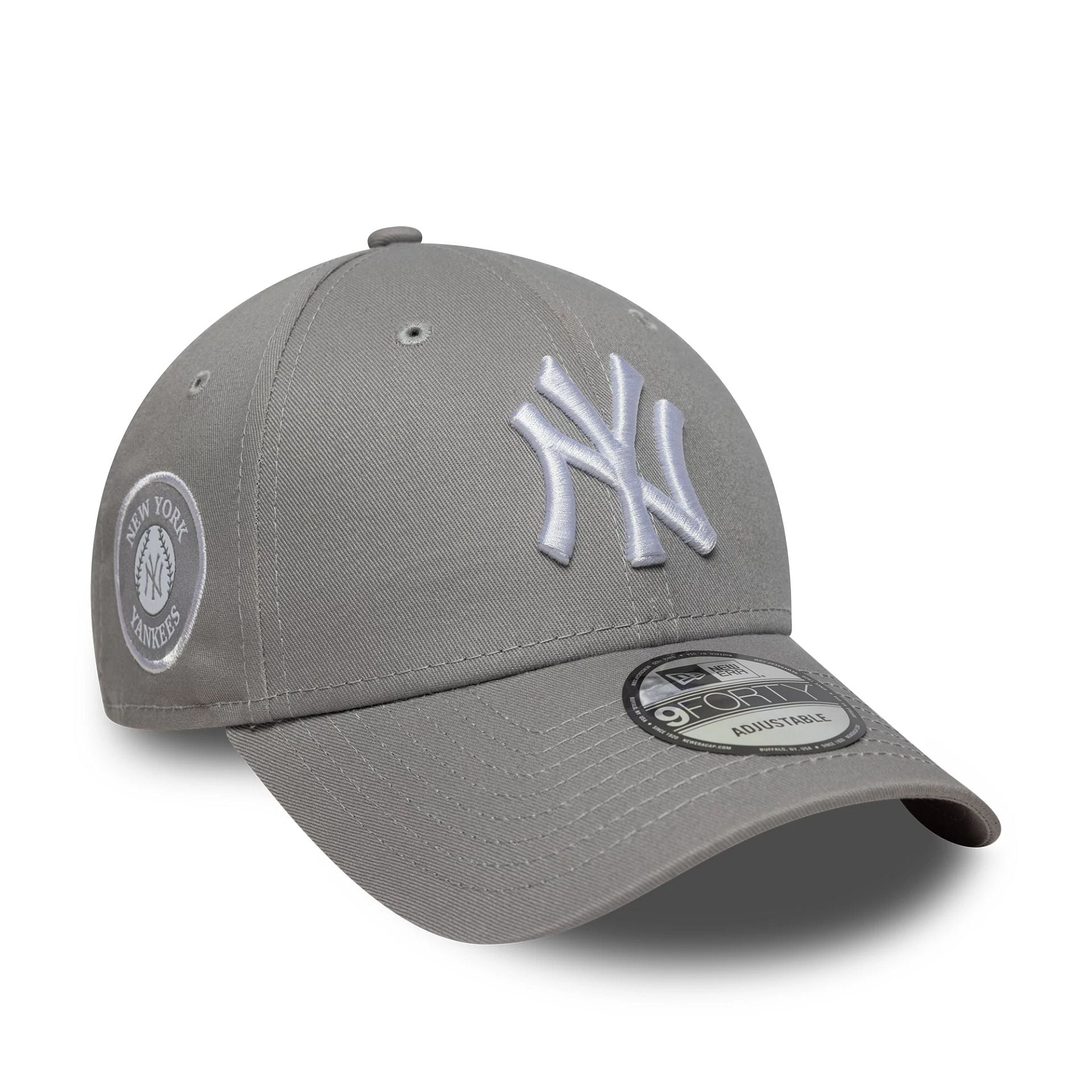 New York Yankees MLB Side Patch Grey 9FORTY Cap