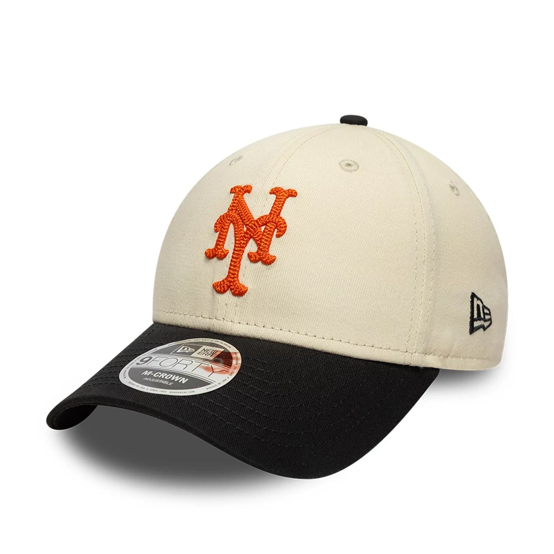 New York Mets MLB Side Script Cream 9FORTY M-Crown Adjustable Cap