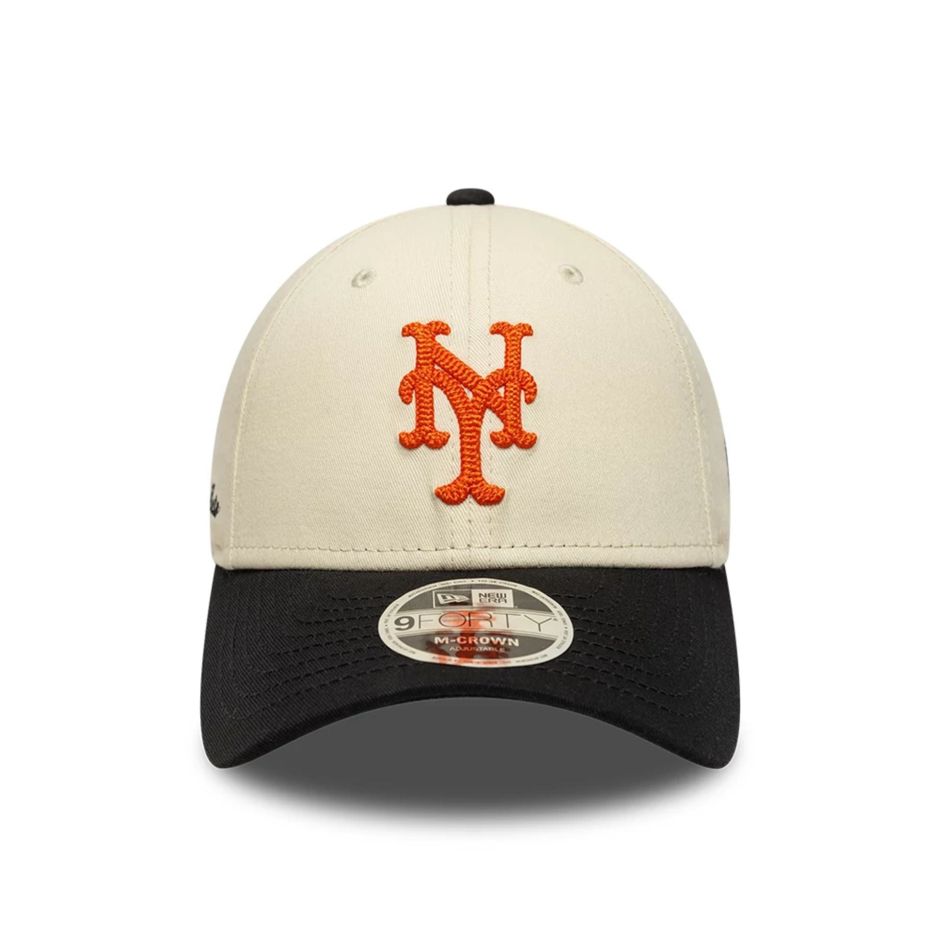 New York Mets MLB Side Script Cream 9FORTY M-Crown Adjustable Cap